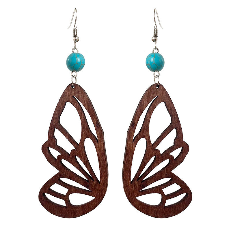 *RTS Large Wooden and Turquoise Dangles*