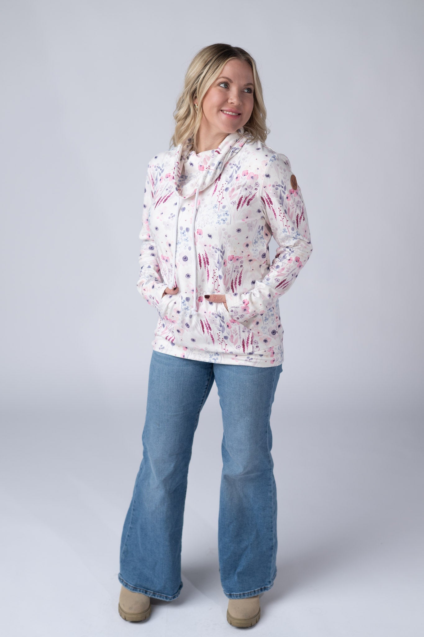 IN STOCK Soft Funnel Neck - Wildflower Gardens