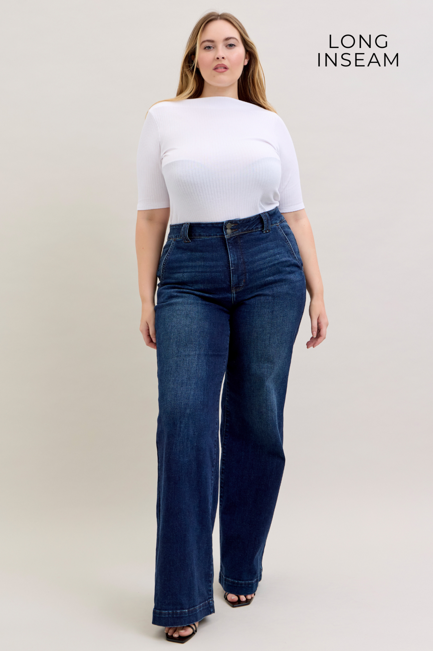 Judy Blue High Waist Trouser Wide Leg Jeans