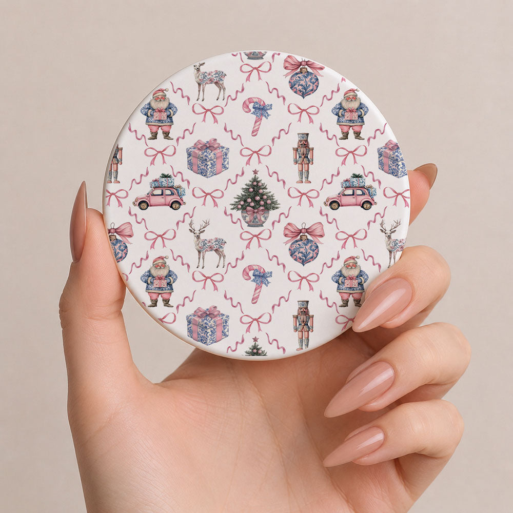 Chinoiserie Christmas ceramic coaster
Blue Christmas chinoiserie decor coaster
Elegant Christmas coaster with chinoiserie design
Grandmillennial Christmas home decor coaster
Traditional blue holiday decorations
grandmillennial Christmas decor
chinoiserie holiday decorations
blue Christmas decor accessories
blue and white Christmas decorations