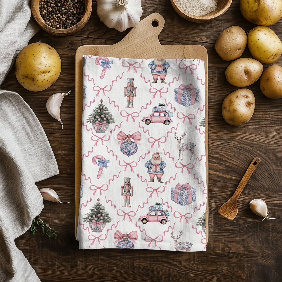 Machine washable Christmas kitchen towels cotton
Durable holiday kitchen towels 18x29 size
Christmas home decor kitchen accessories towels
Seasonal kitchen towels Christmas Santa pattern