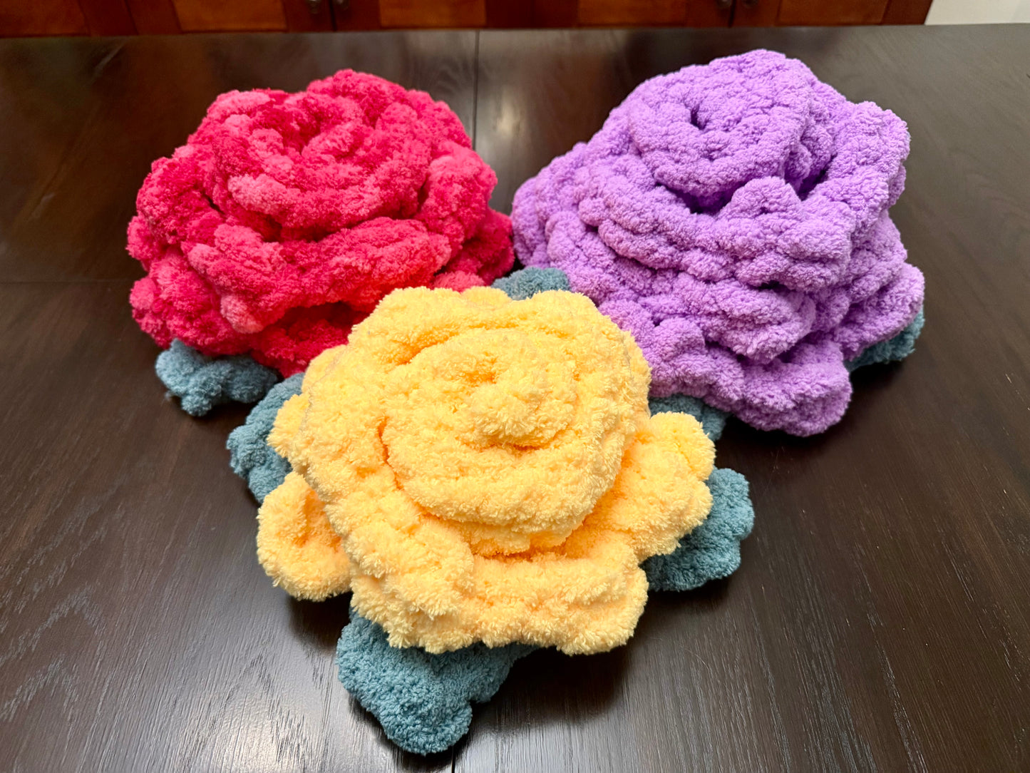 Chunky Knit Roses 🌹