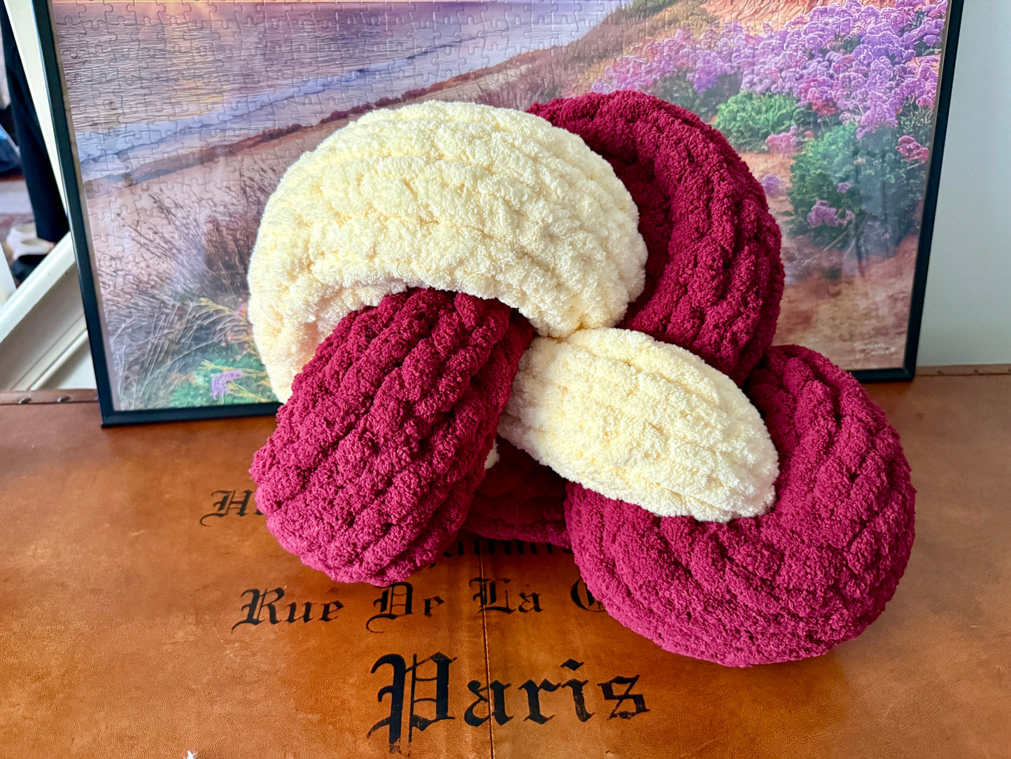 Handmade Chunky Knit Knot Pillow