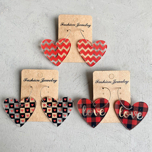 RTS Acrylic Heart Earrings