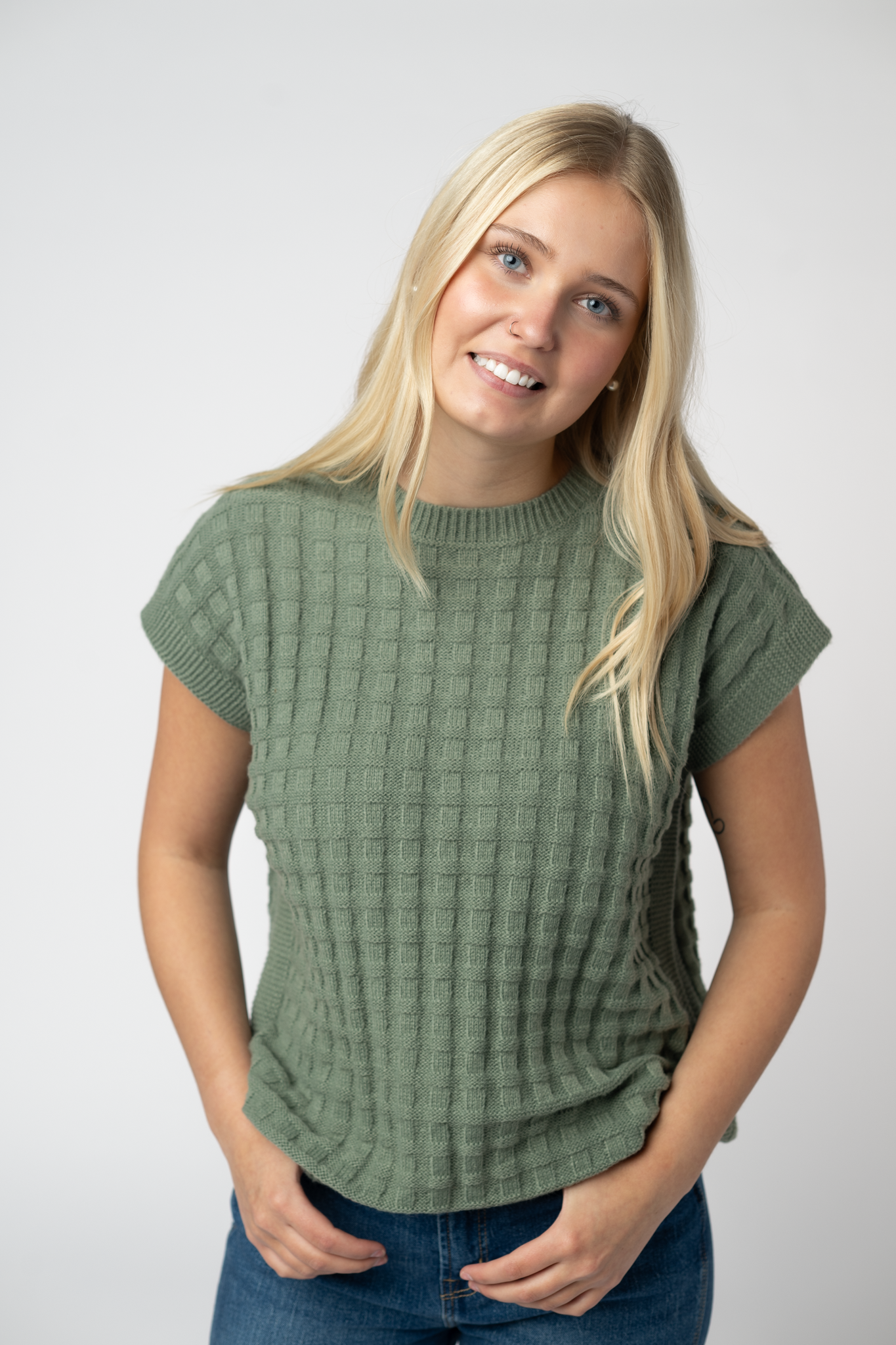 IN STOCK Kelly Knitted Top - Sage