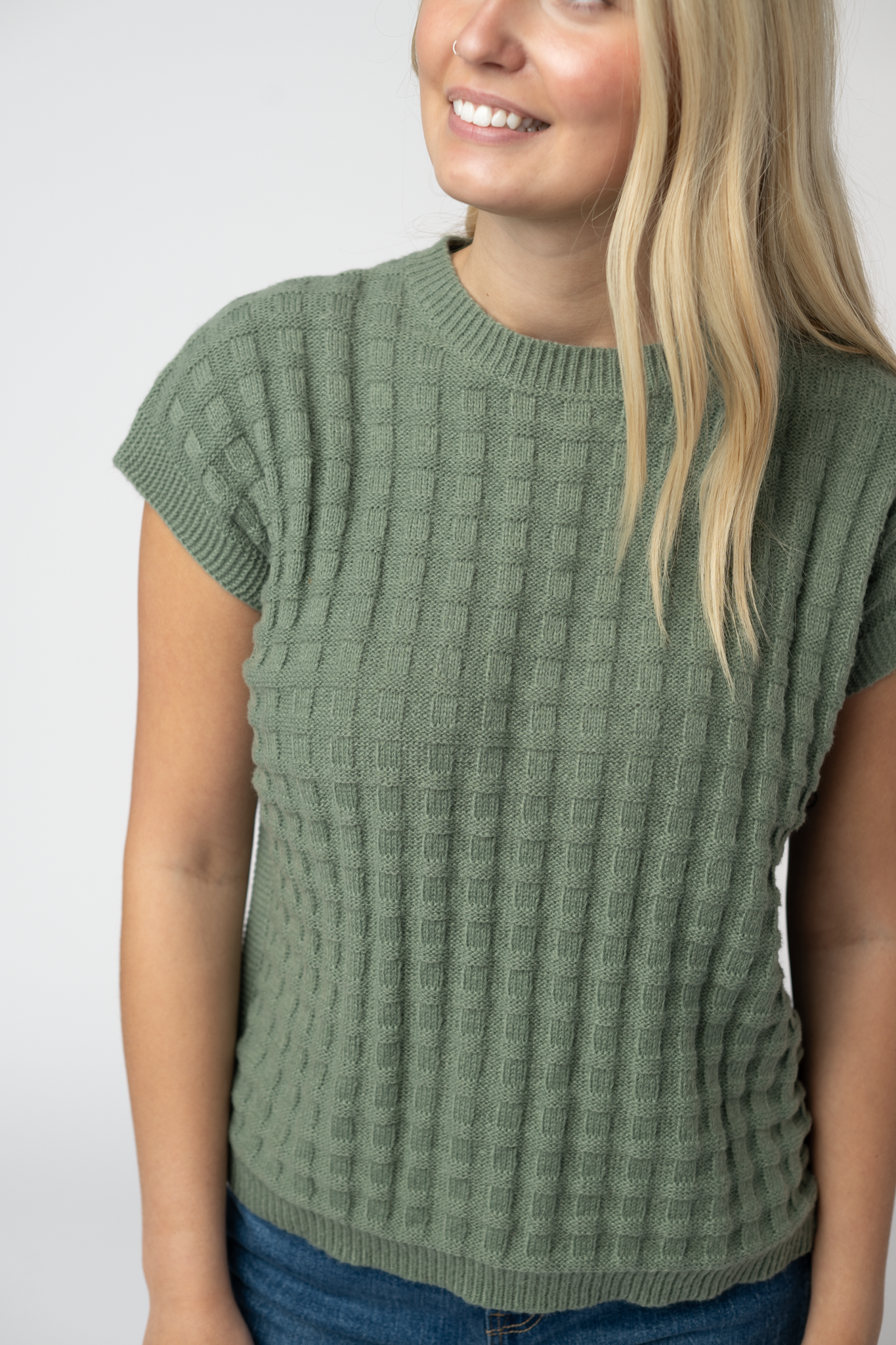 IN STOCK Kelly Knitted Top - Sage