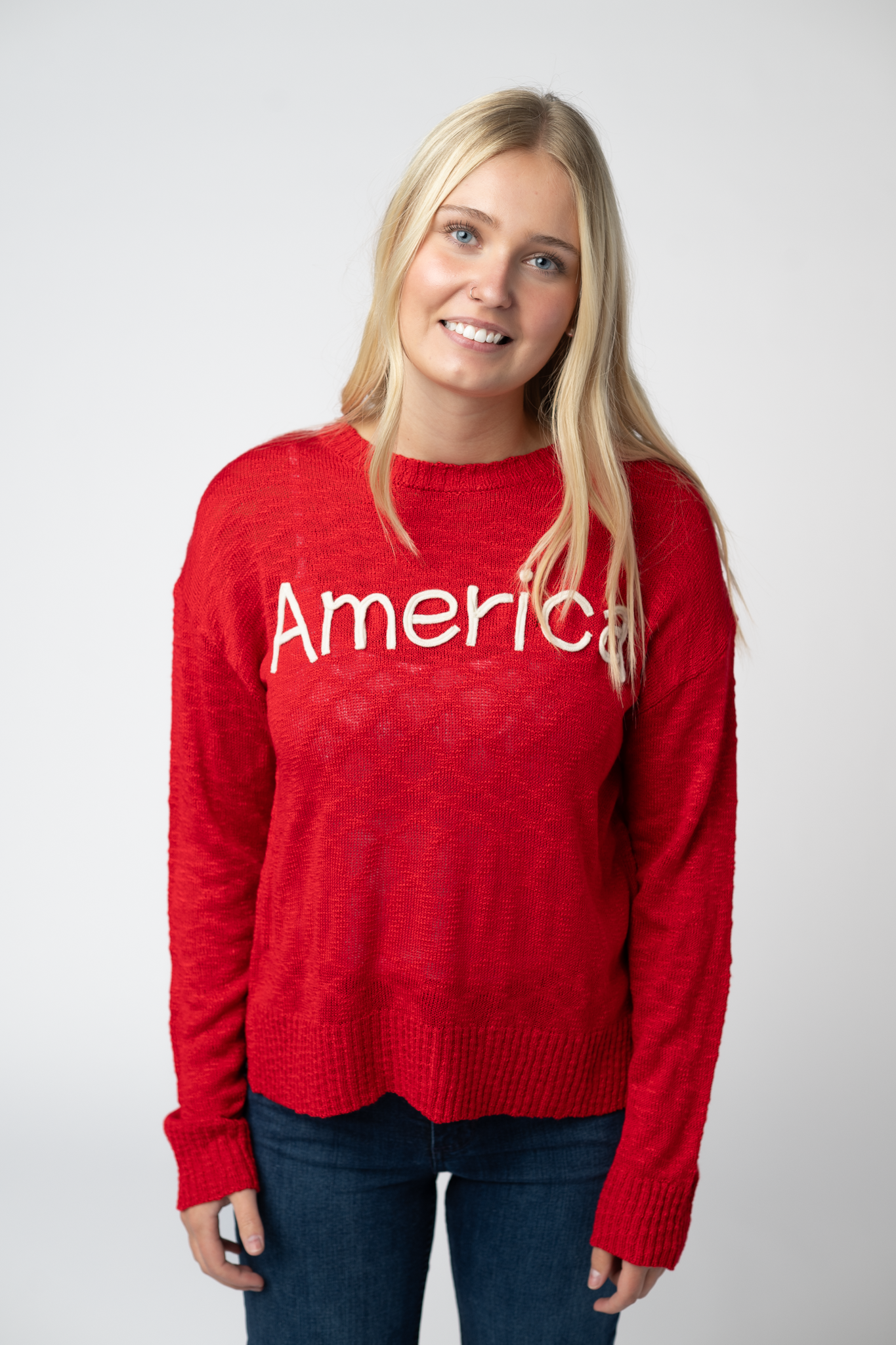 IN STOCK America Red Top