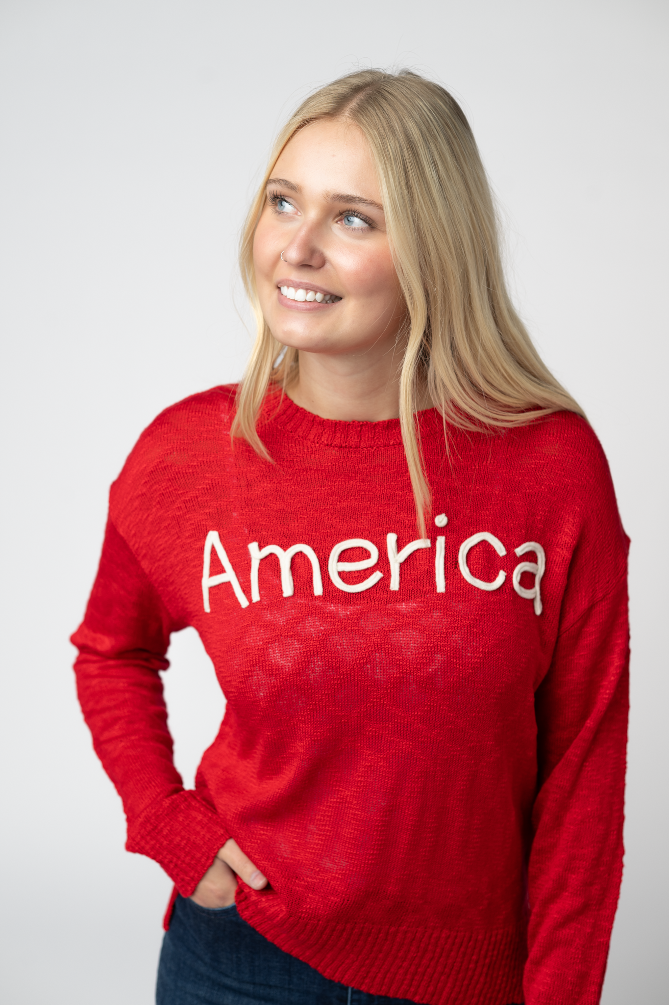 IN STOCK America Red Top