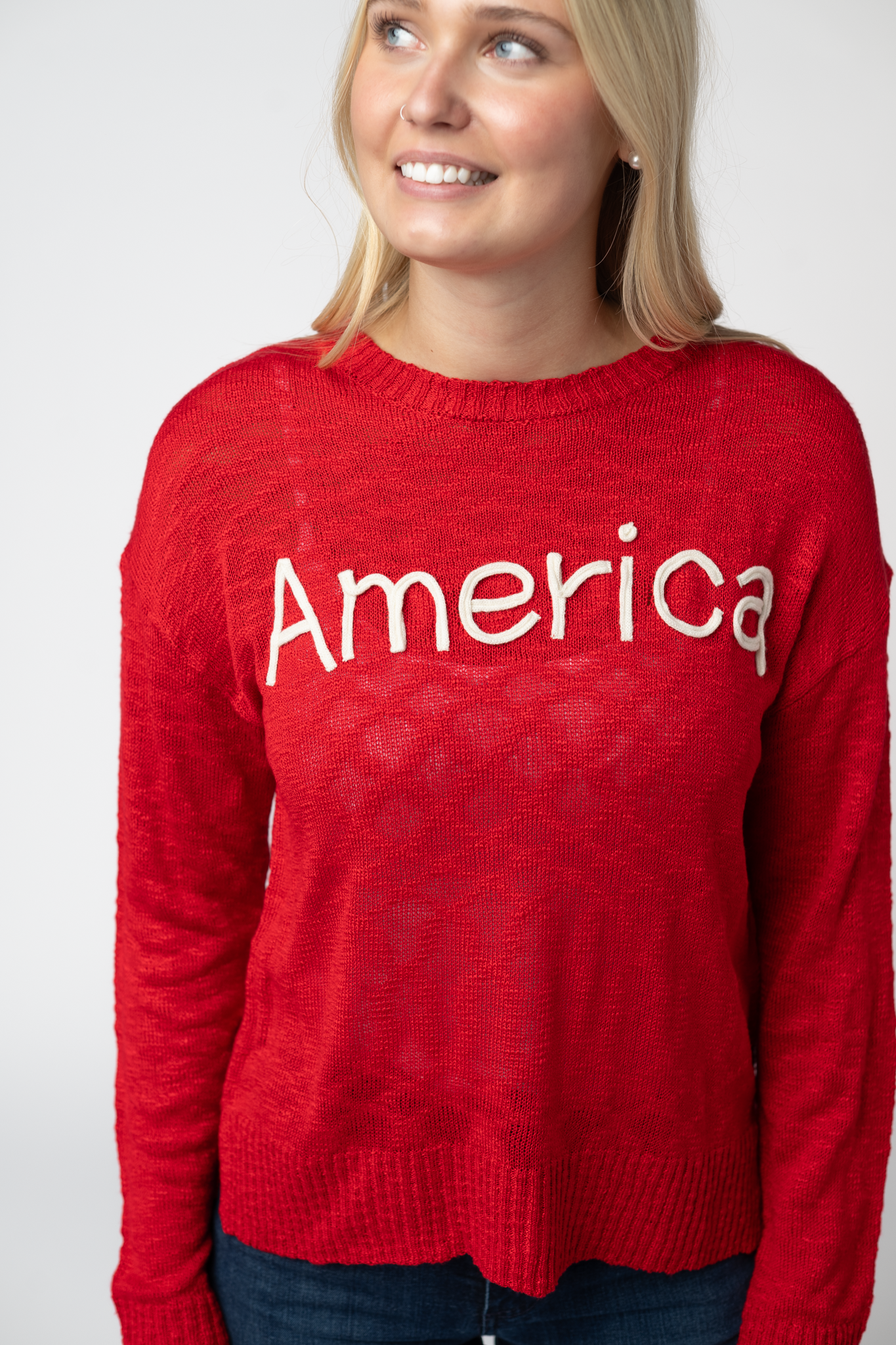 IN STOCK America Red Top