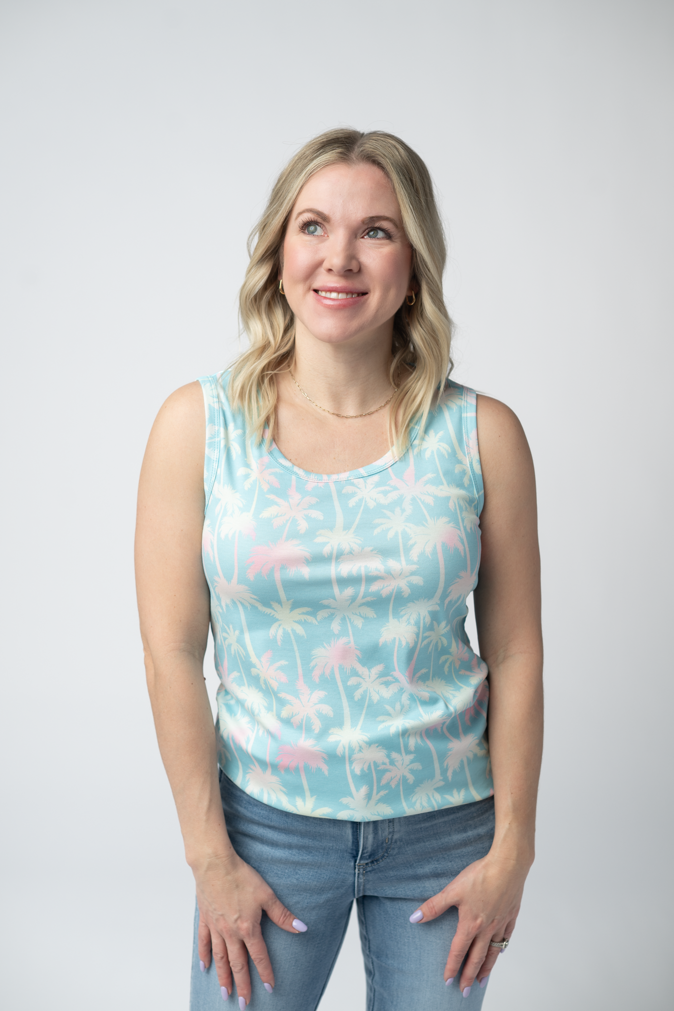 IN STOCK Ava Tank - Aqua Palm