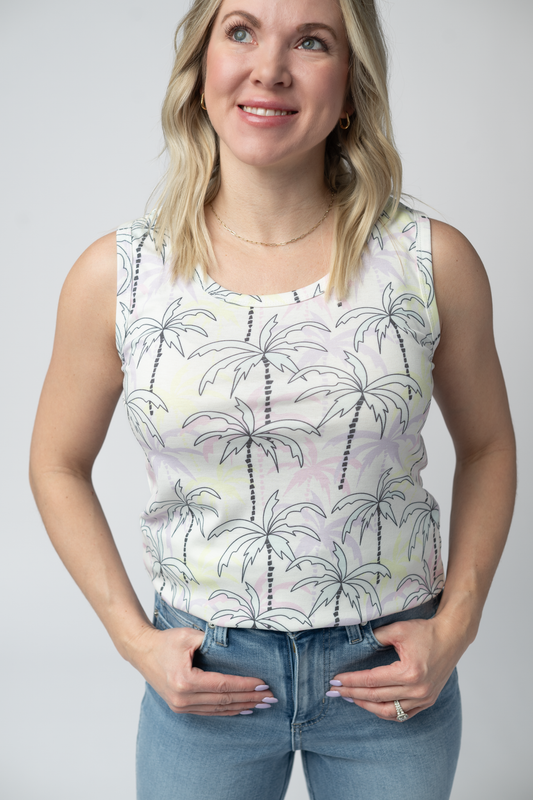 IN STOCK Ava Tank - Neon Palm