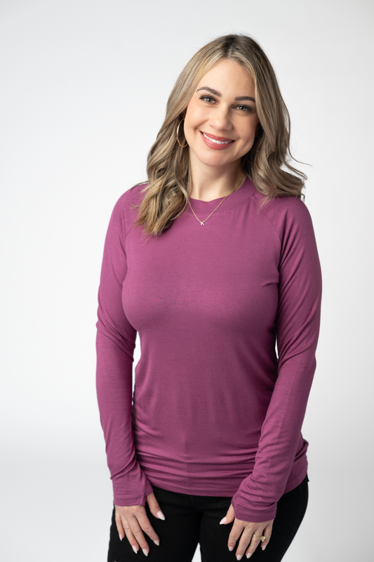 IN STOCK Blair Long Sleeve Top - Mulberry