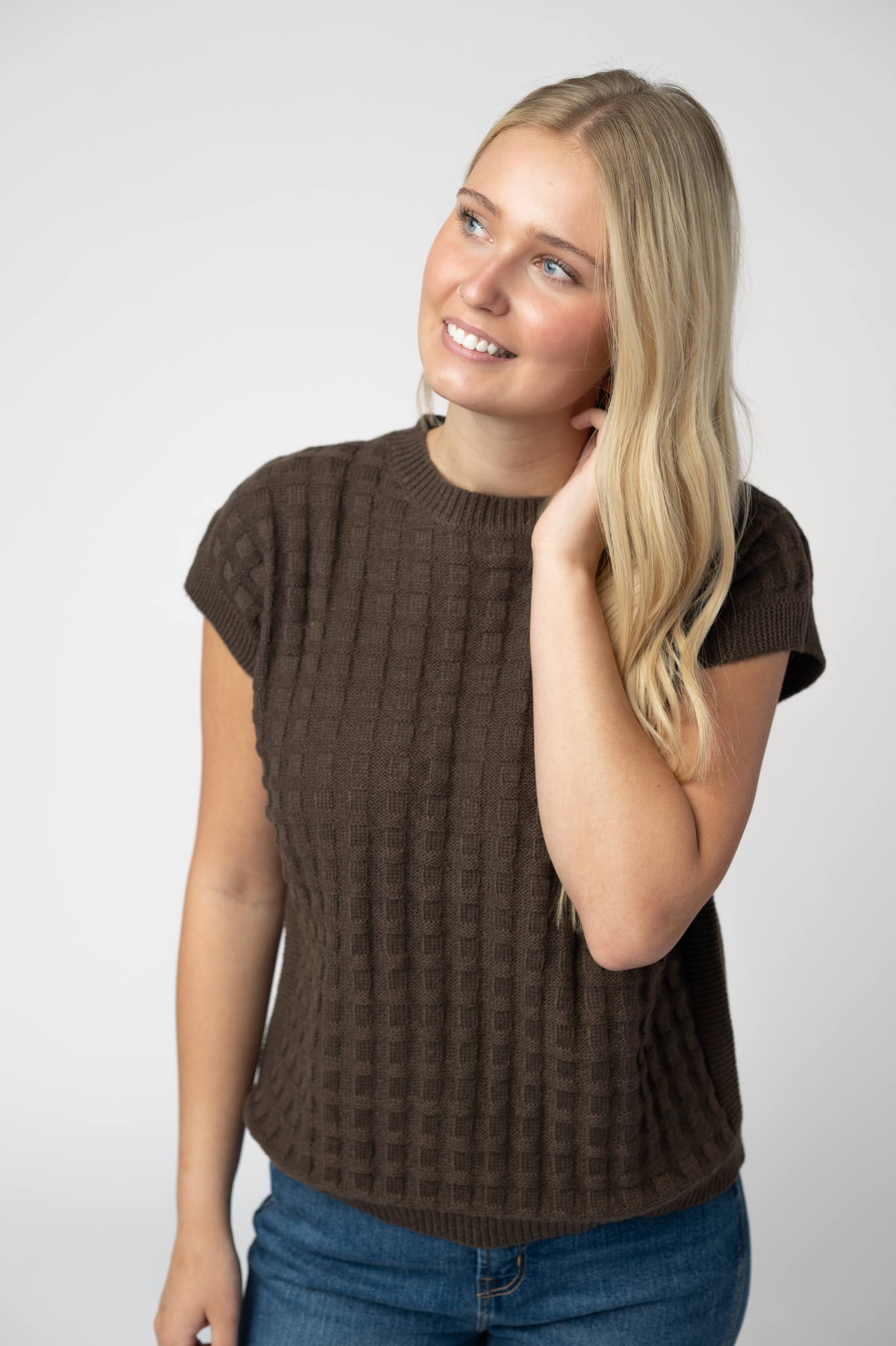 IN STOCK Kelly Knitted Top - Brown