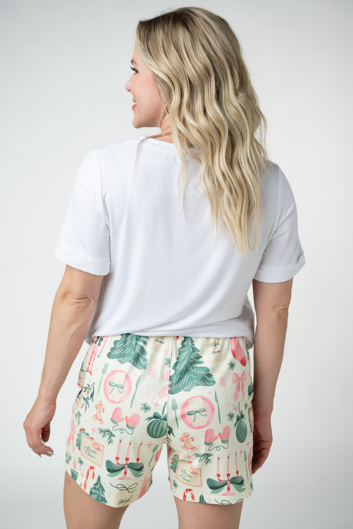IN STOCK Jamie Lounge Shorts - Pink Pine Noel