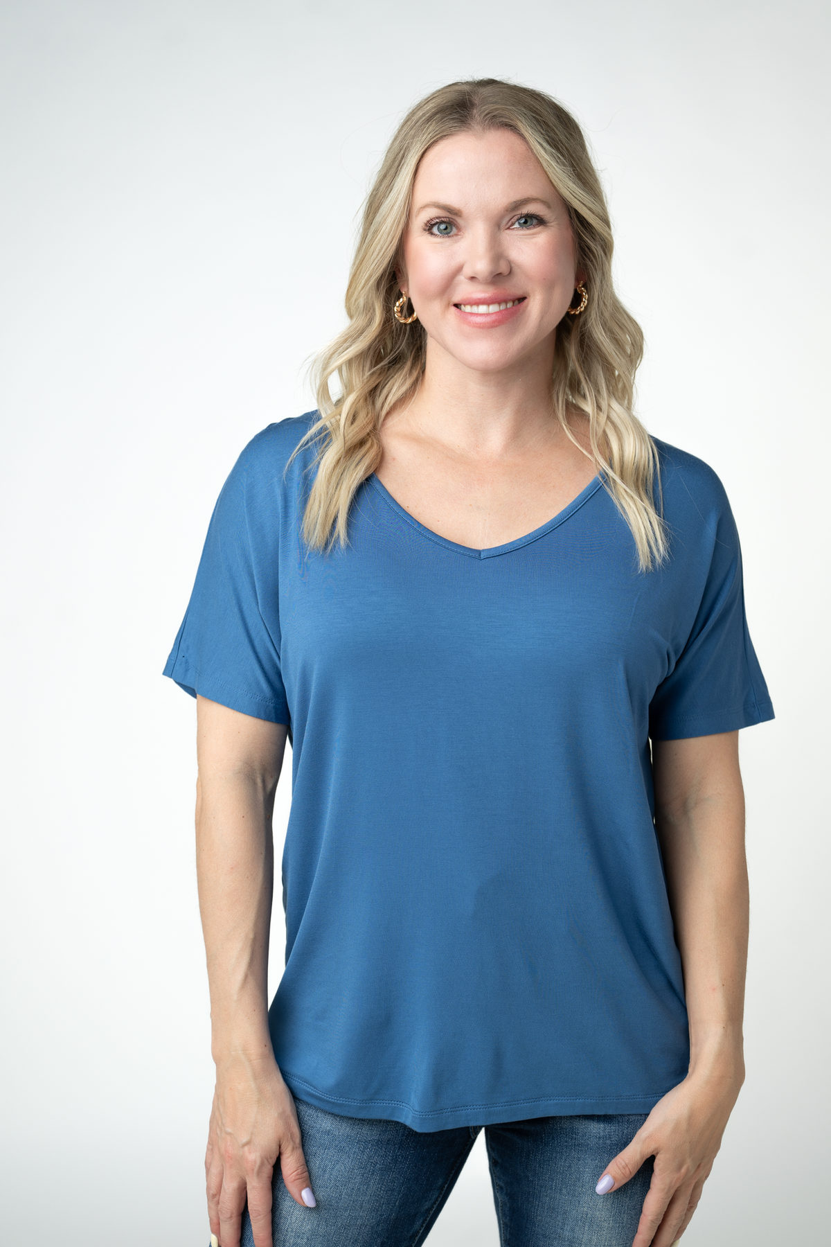 IN STOCK Chloe Cozy Top - Winter Blue