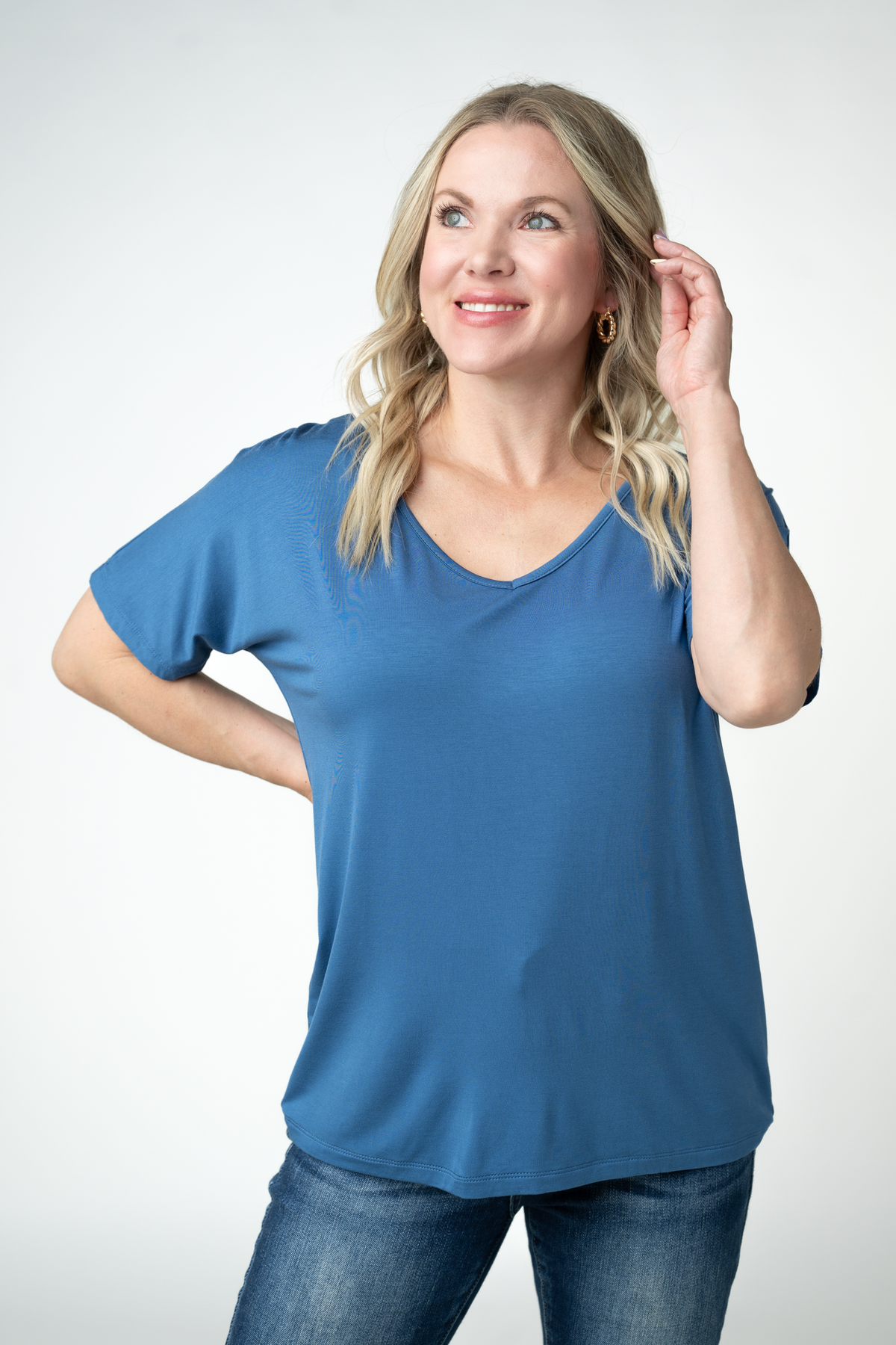 IN STOCK Chloe Cozy Top - Winter Blue