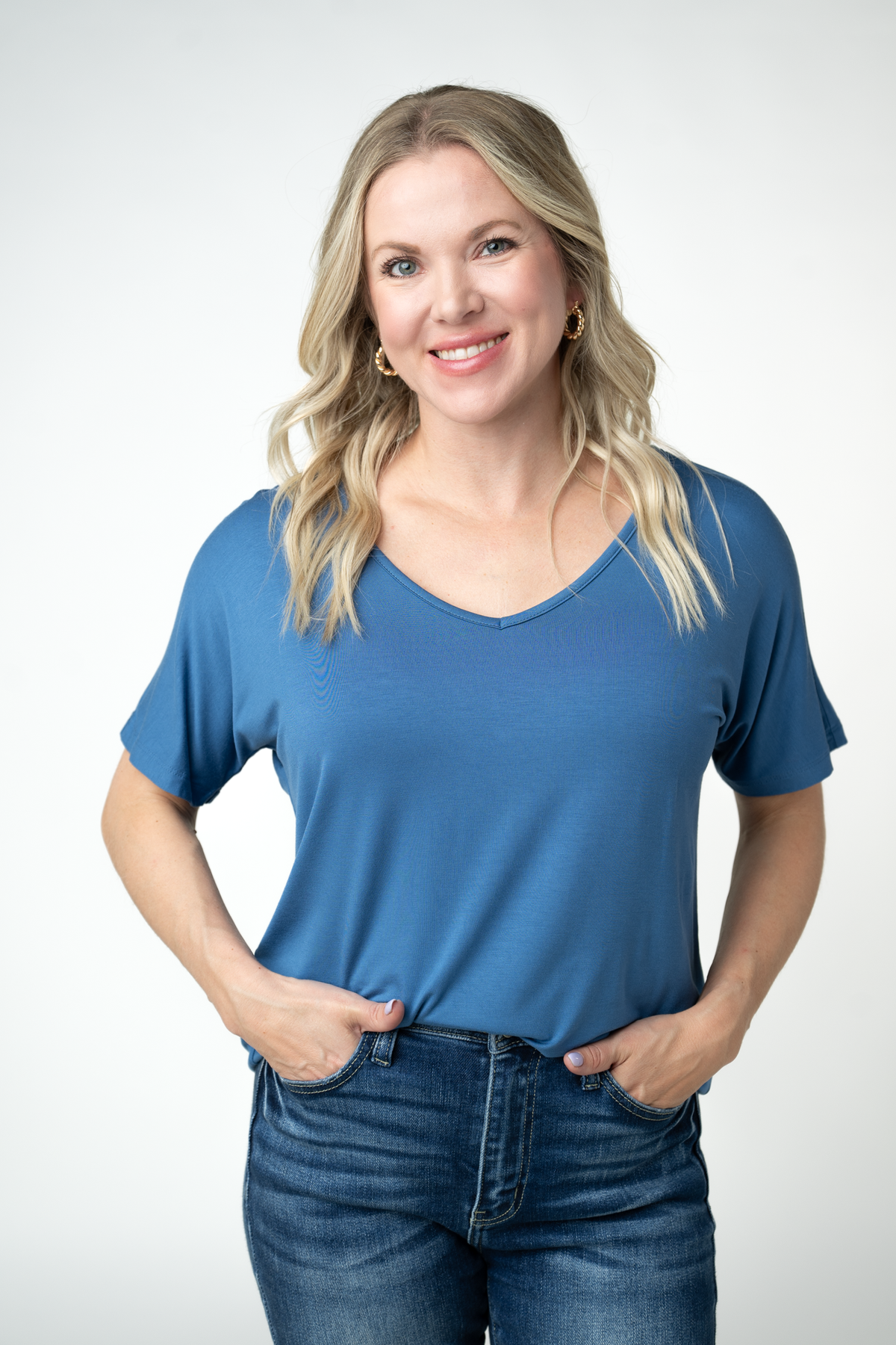 IN STOCK Chloe Cozy Top - Winter Blue
