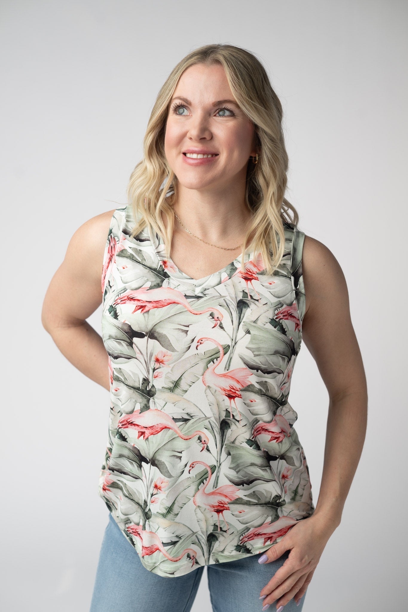 IN STOCK Noelle Tank - Flamingos