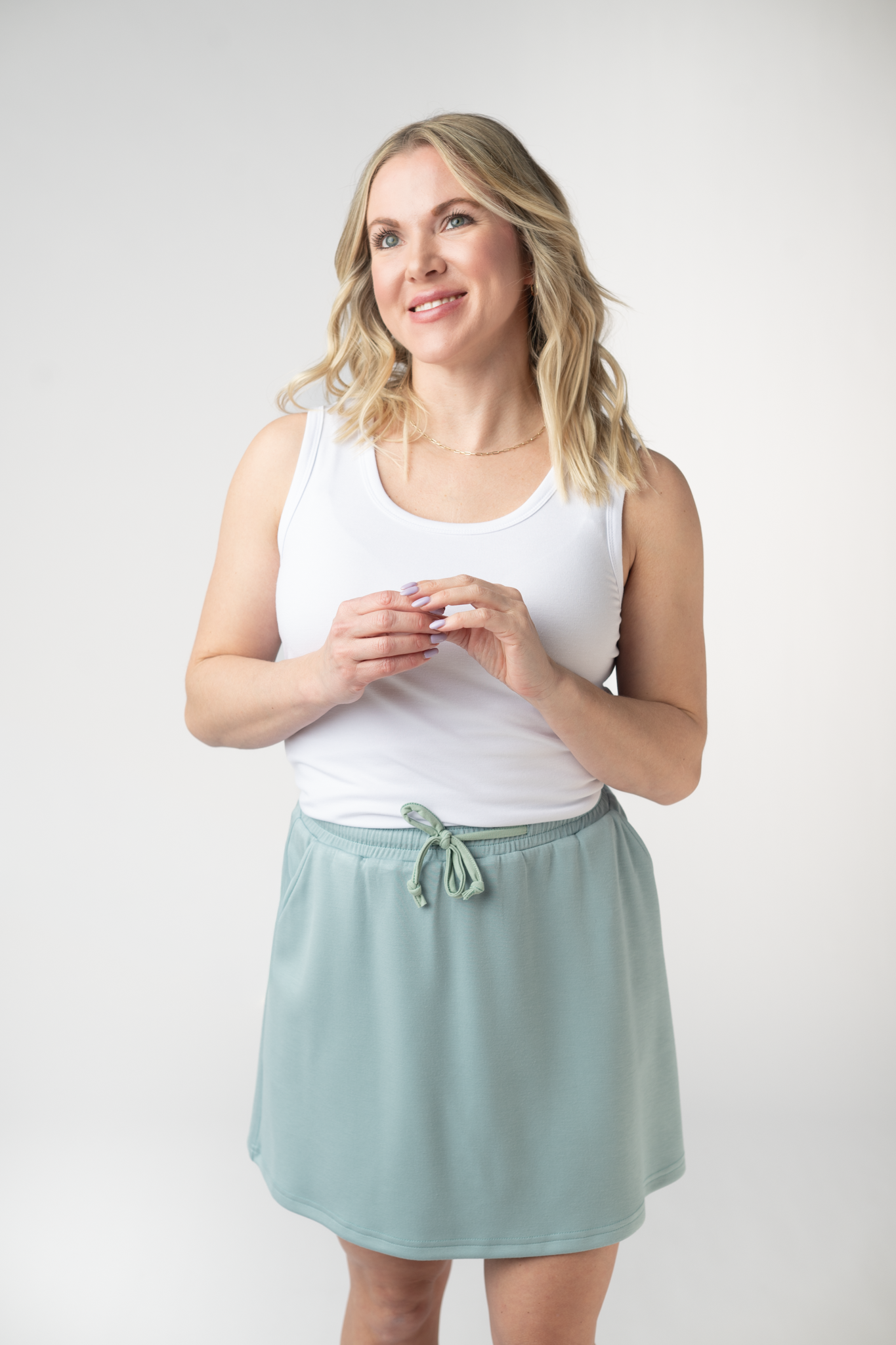 IN STOCK Serena Luxe Skort - Ocean Blue