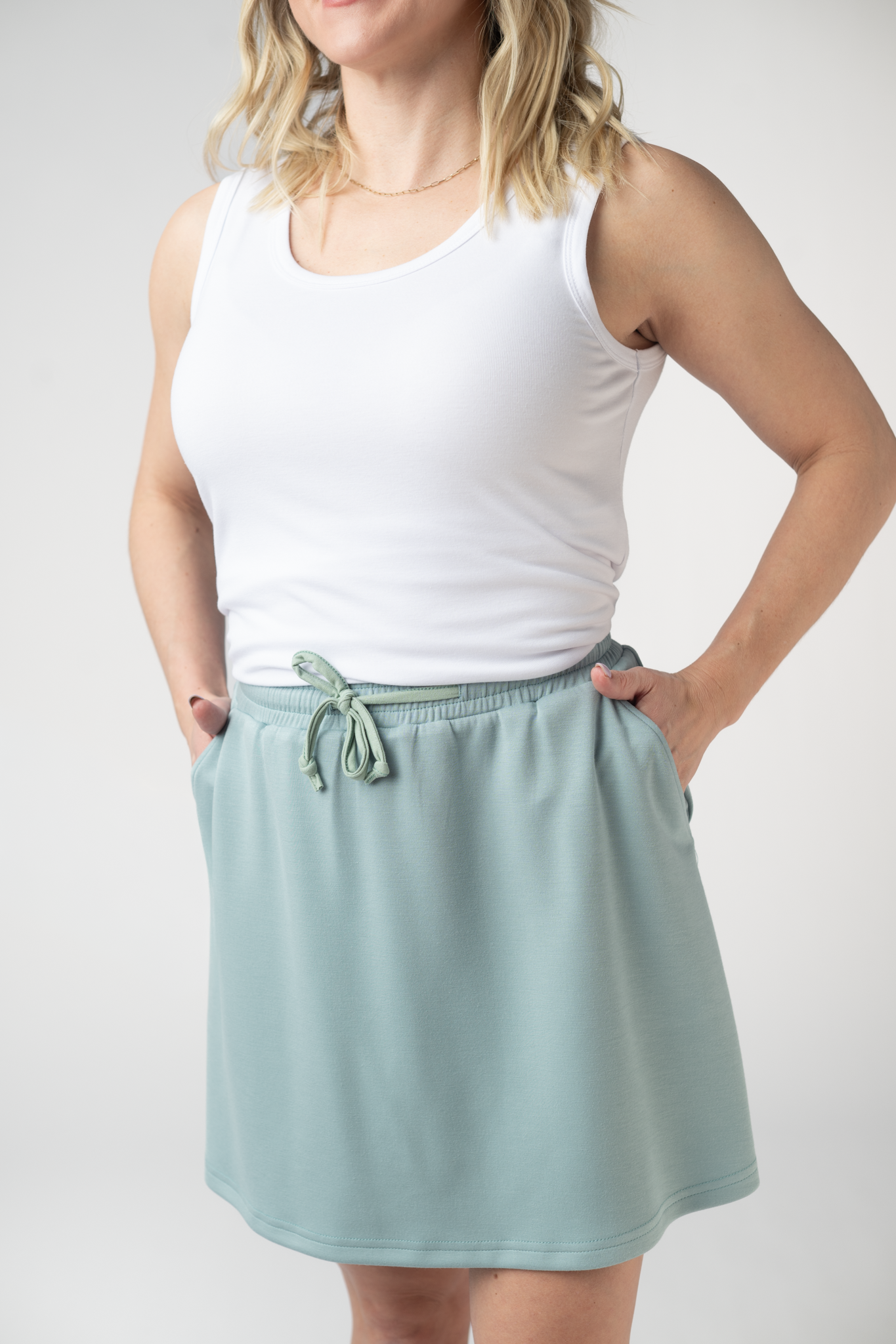 IN STOCK Serena Luxe Skort - Ocean Blue
