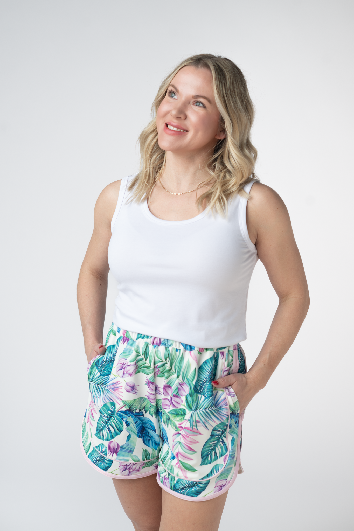 IN STOCK Dolphin Shorts - Tropical Leaf