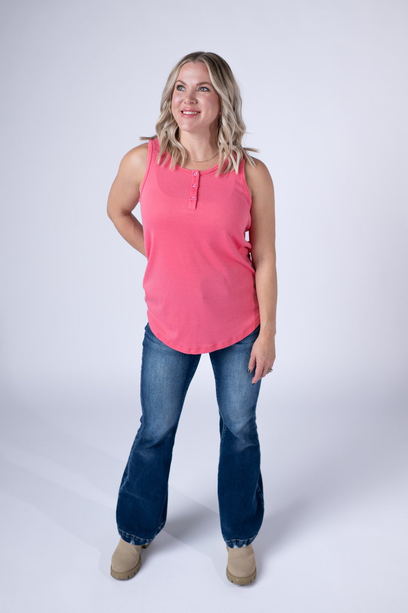 IN STOCK Alison Henley Tank - Sun Kissed Coral