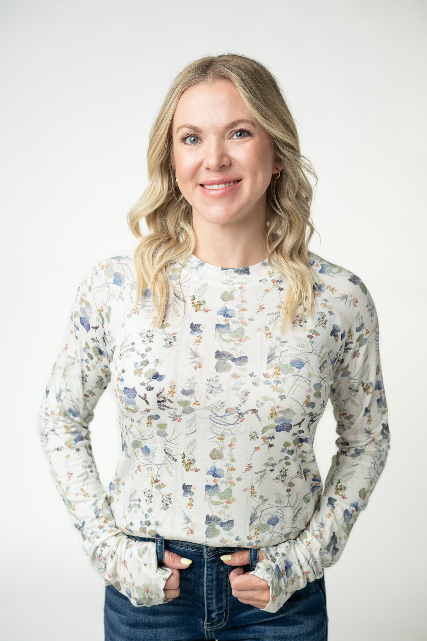 IN STOCK Blair Long Sleeve Top - Olive Meadows
