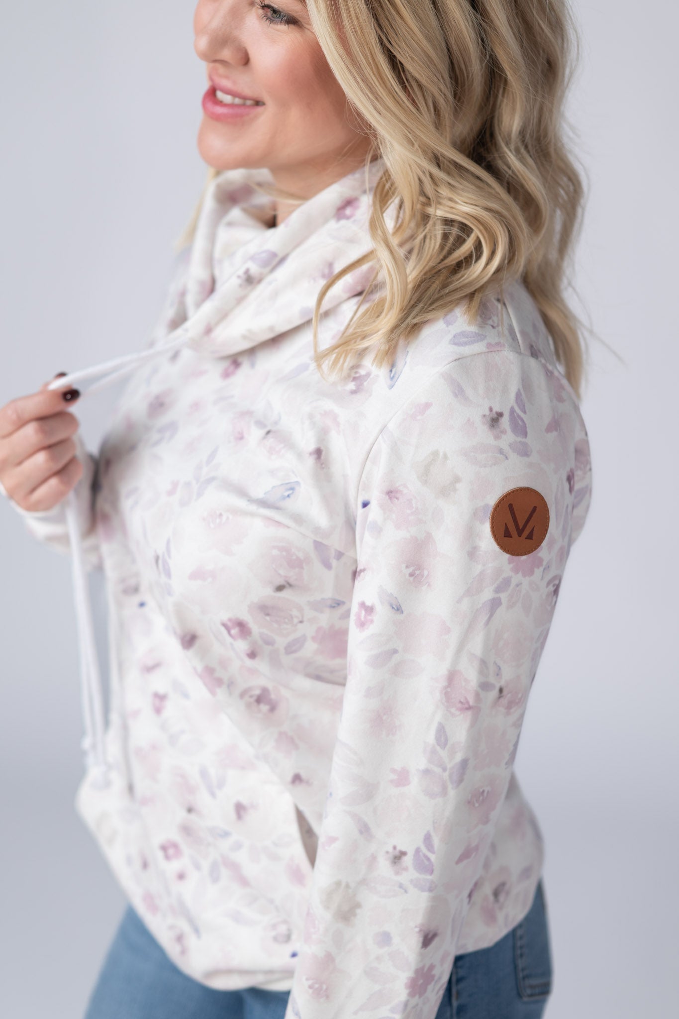 IN STOCK Soft Funnel Neck - Blush Floral