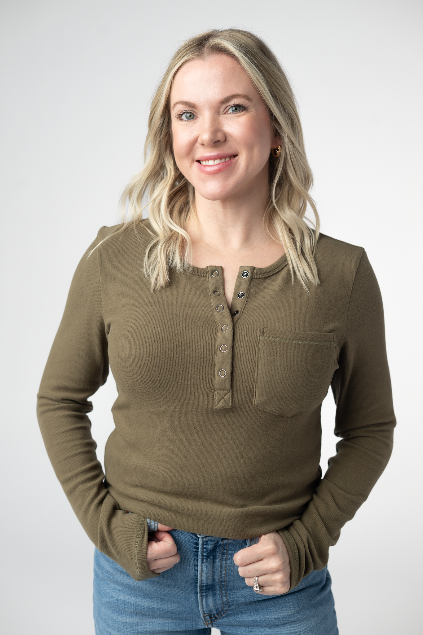 IN STOCK Georgia Long Sleeve Top - Olive