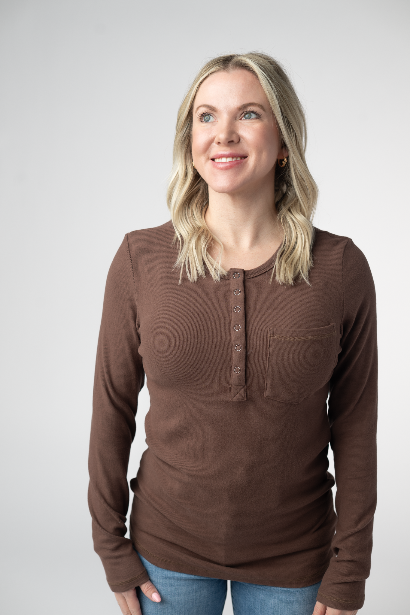 IN STOCK Georgia Long Sleeve Top - Brown
