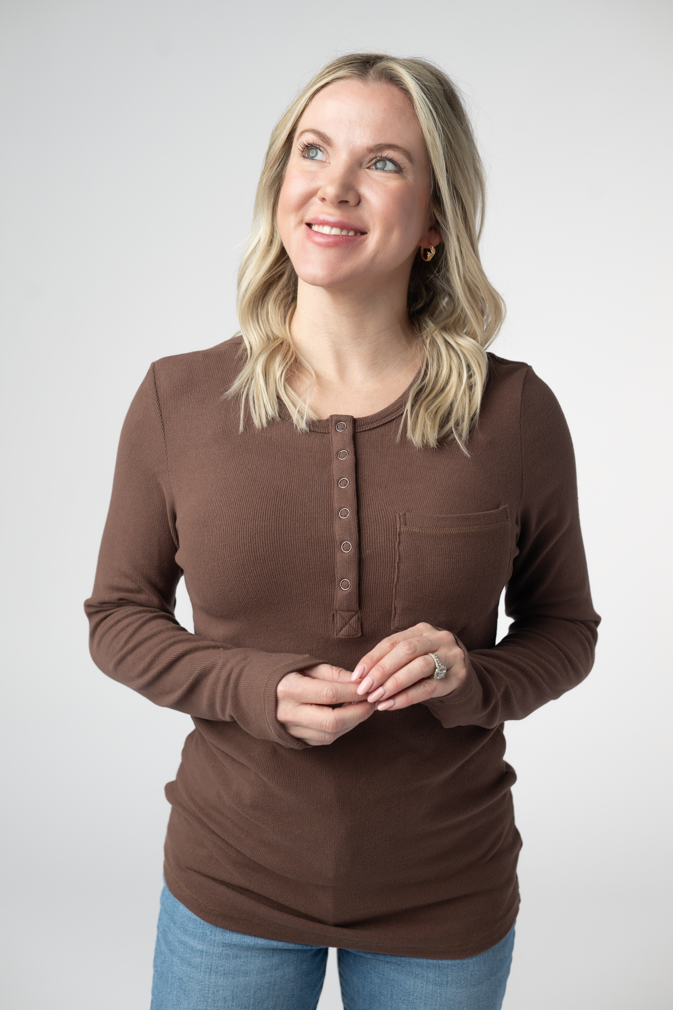 IN STOCK Georgia Long Sleeve Top - Brown