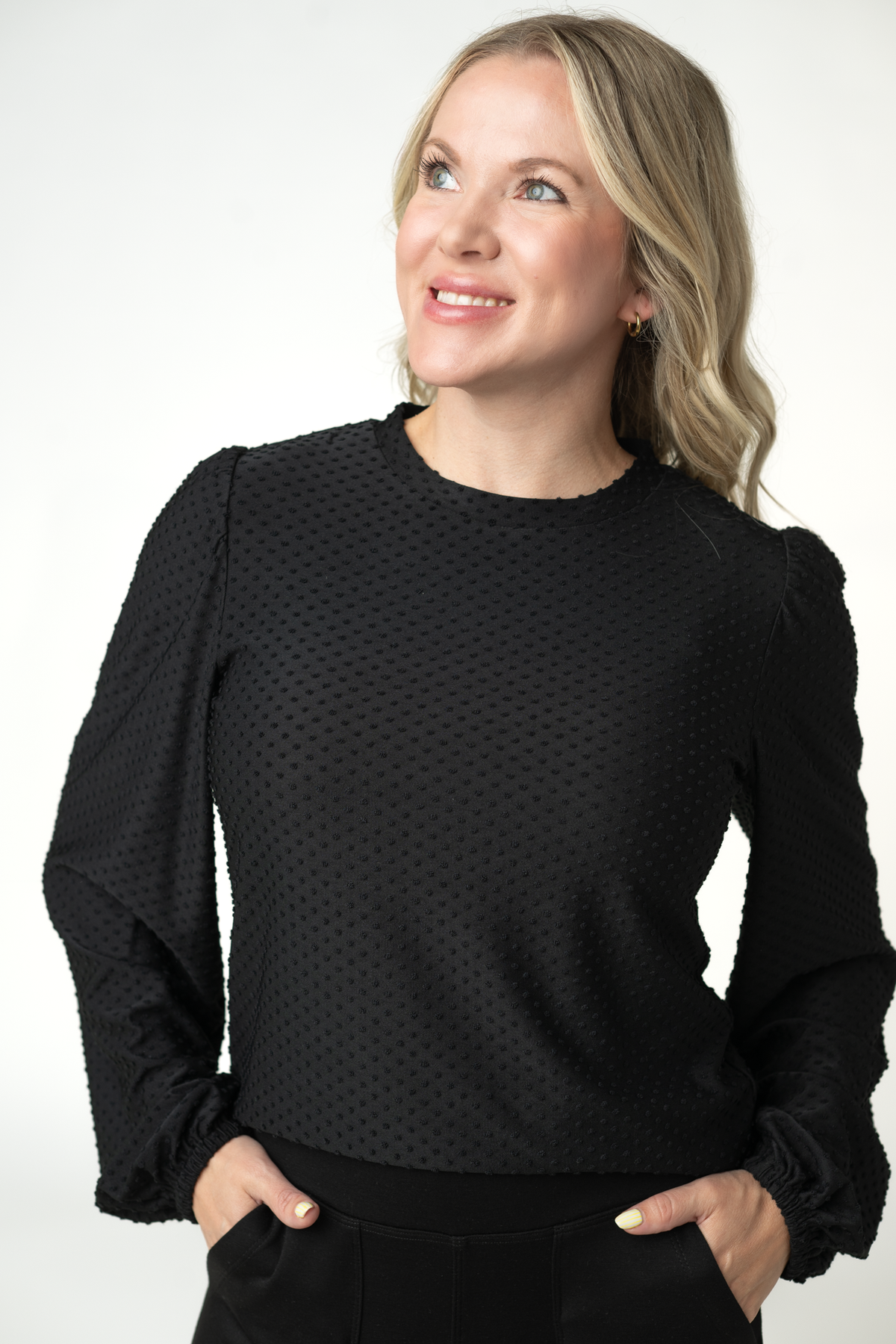 IN STOCK Miranda Dot Top - Black