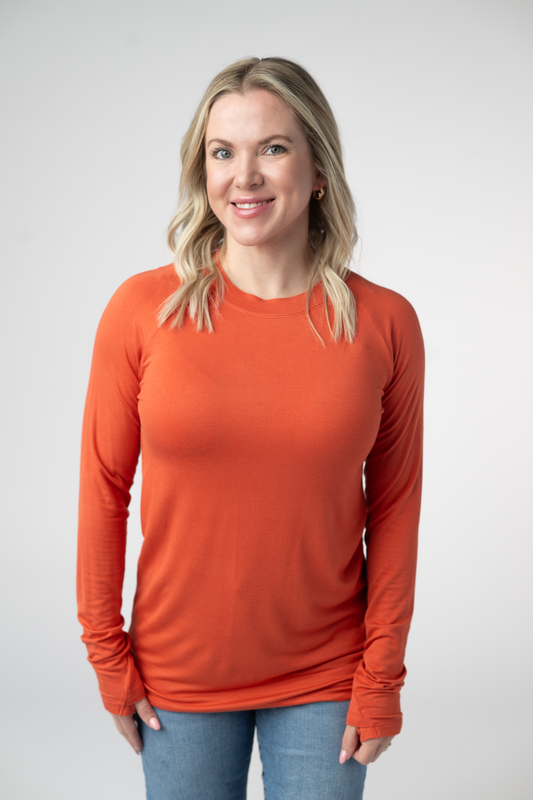 IN STOCK Blair Long Sleeve Top - Pumpkin