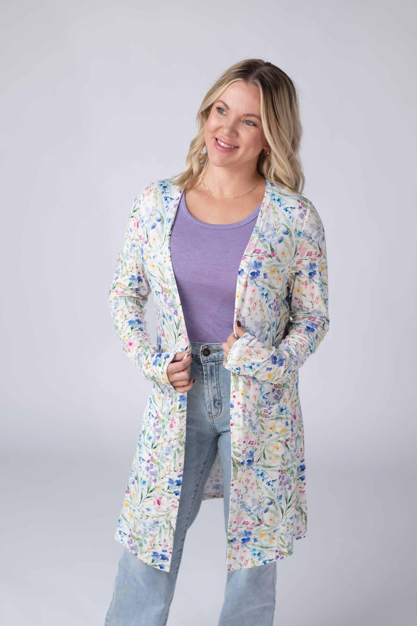IN STOCK Classic Cardigan - Cottage Floral