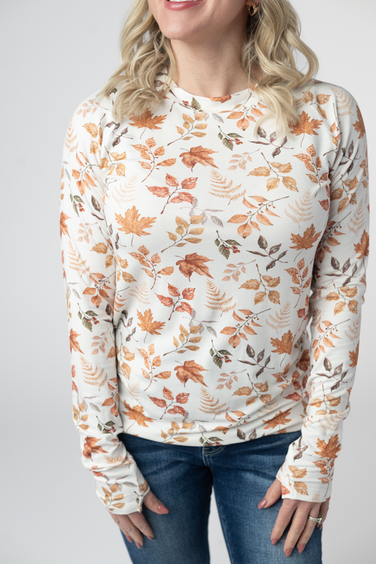 IN STOCK Blair Long Sleeve Top - Harvest Leaves