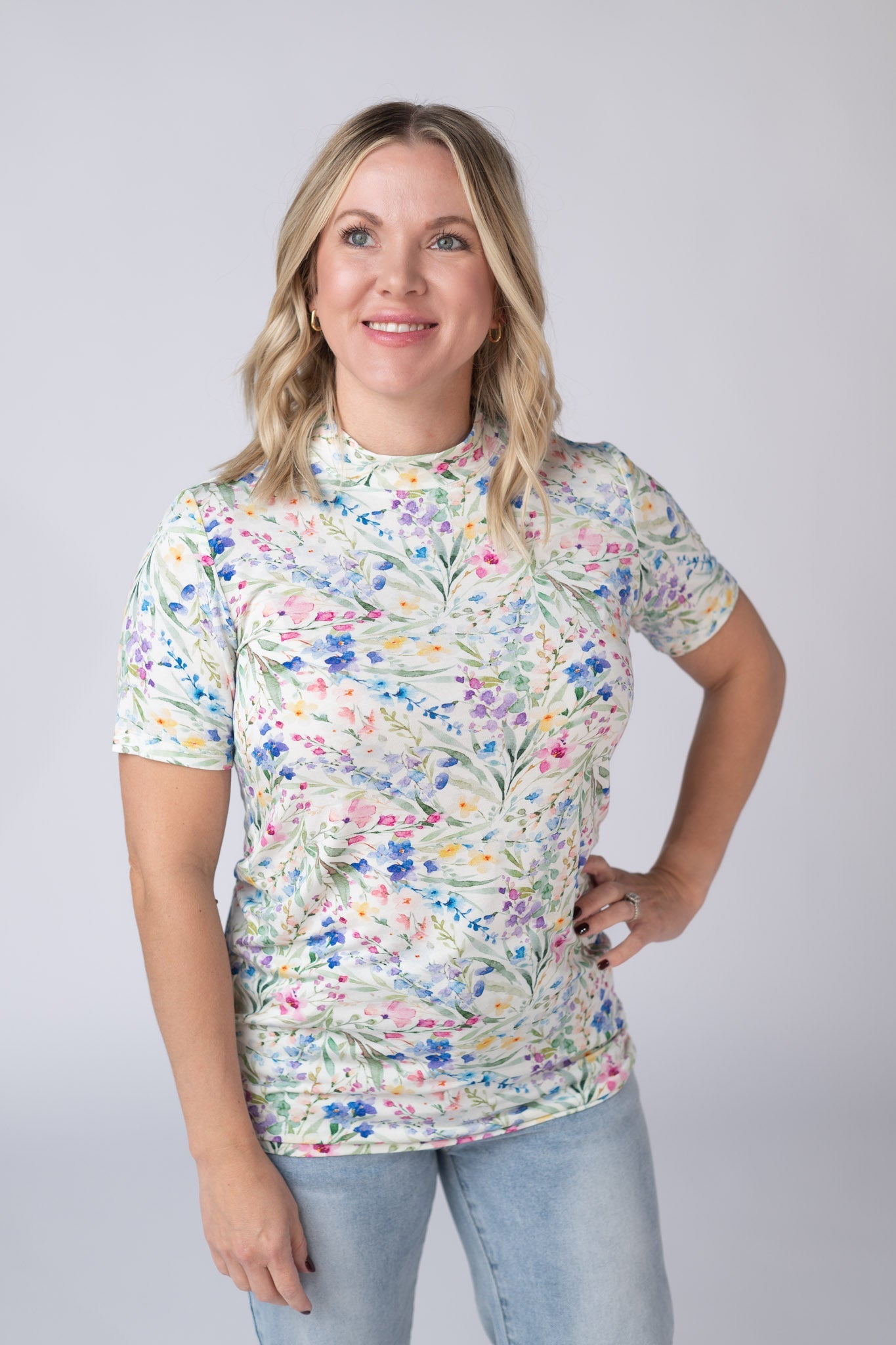 IN STOCK Blair Short Sleeve Top - Cottage Floral