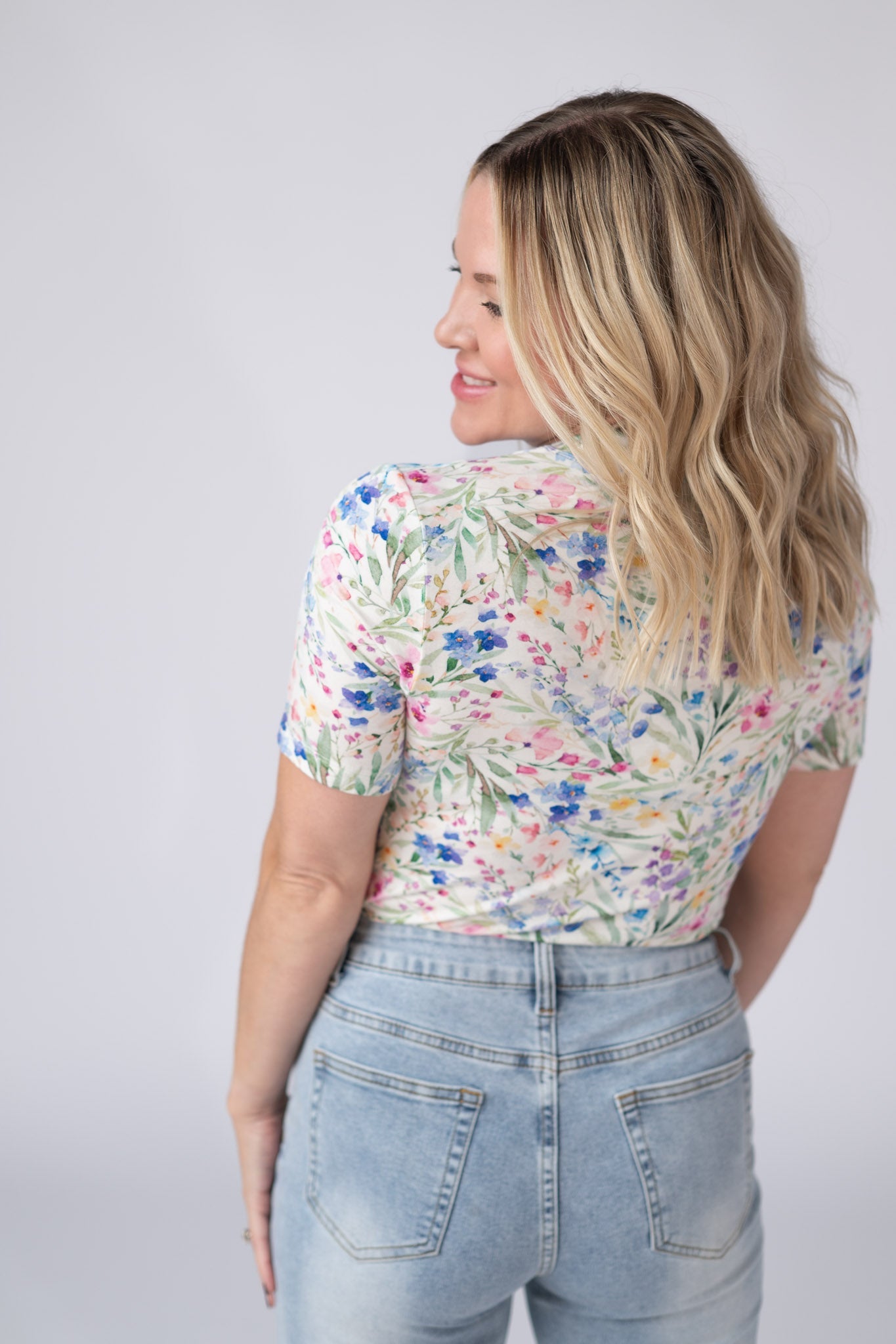 IN STOCK Blair Short Sleeve Top - Cottage Floral