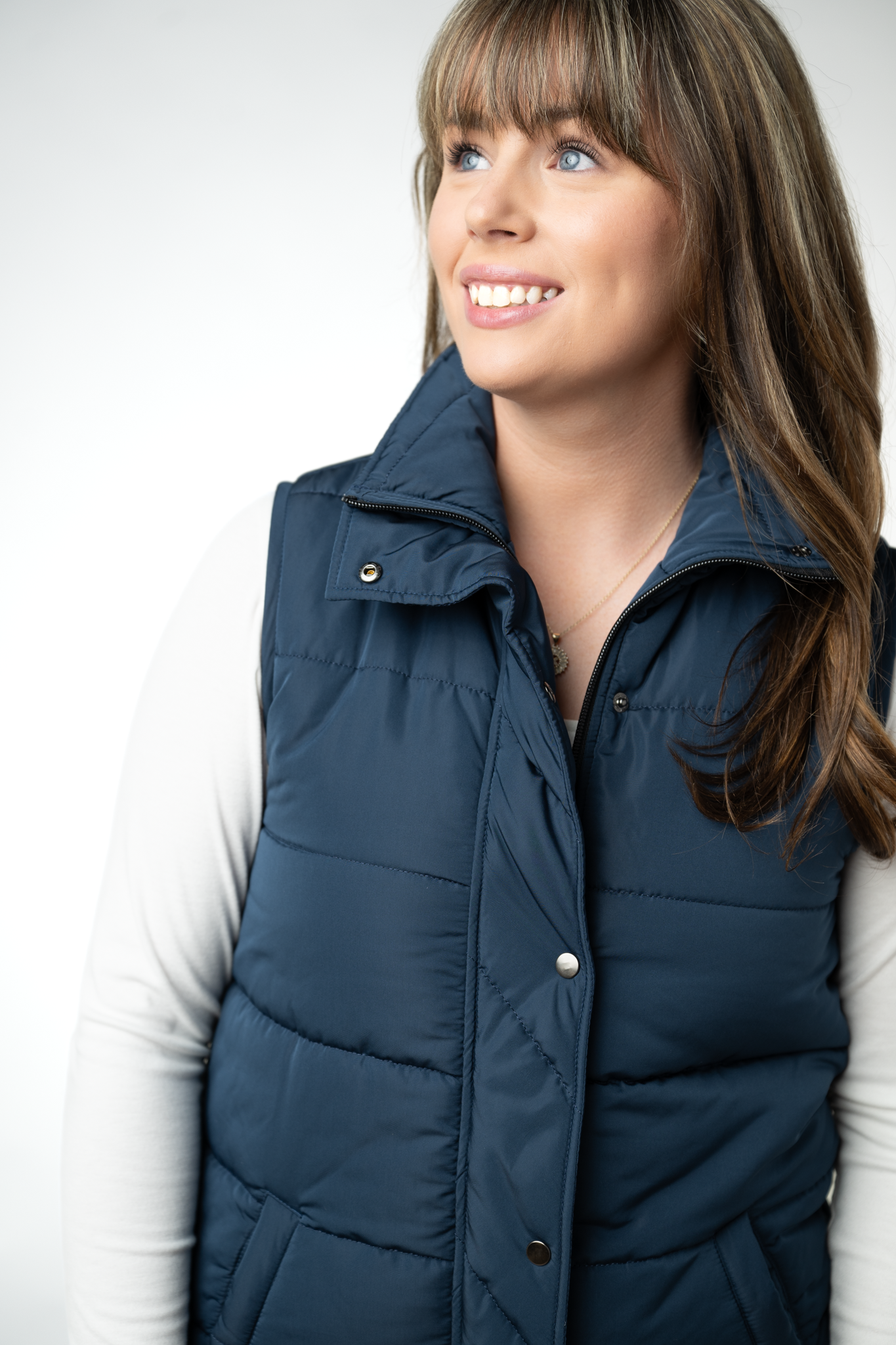 IN STOCK Harlow Long Vest - Navy
