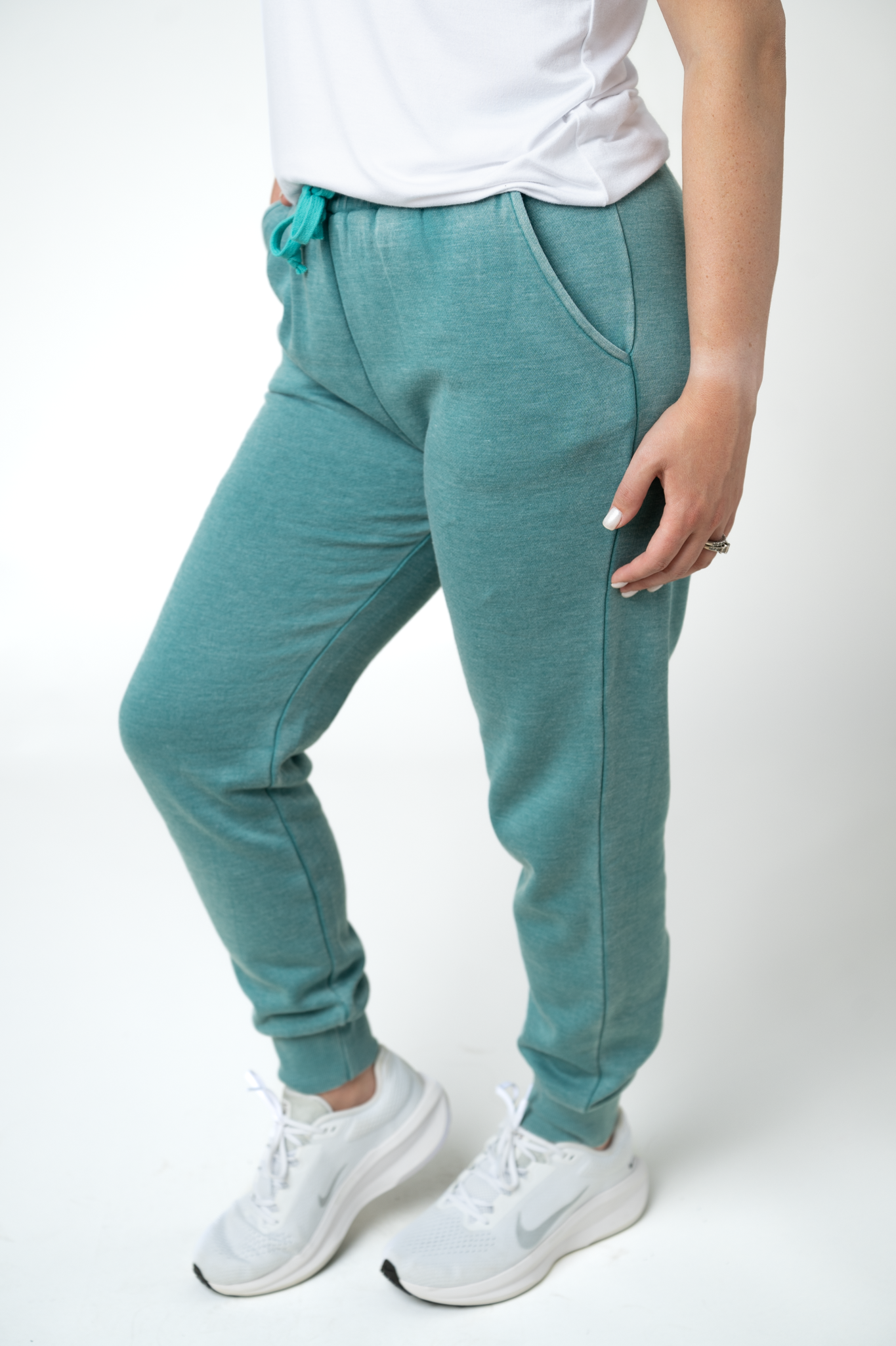 IN STOCK Vintage Wash Joggers - Teal
