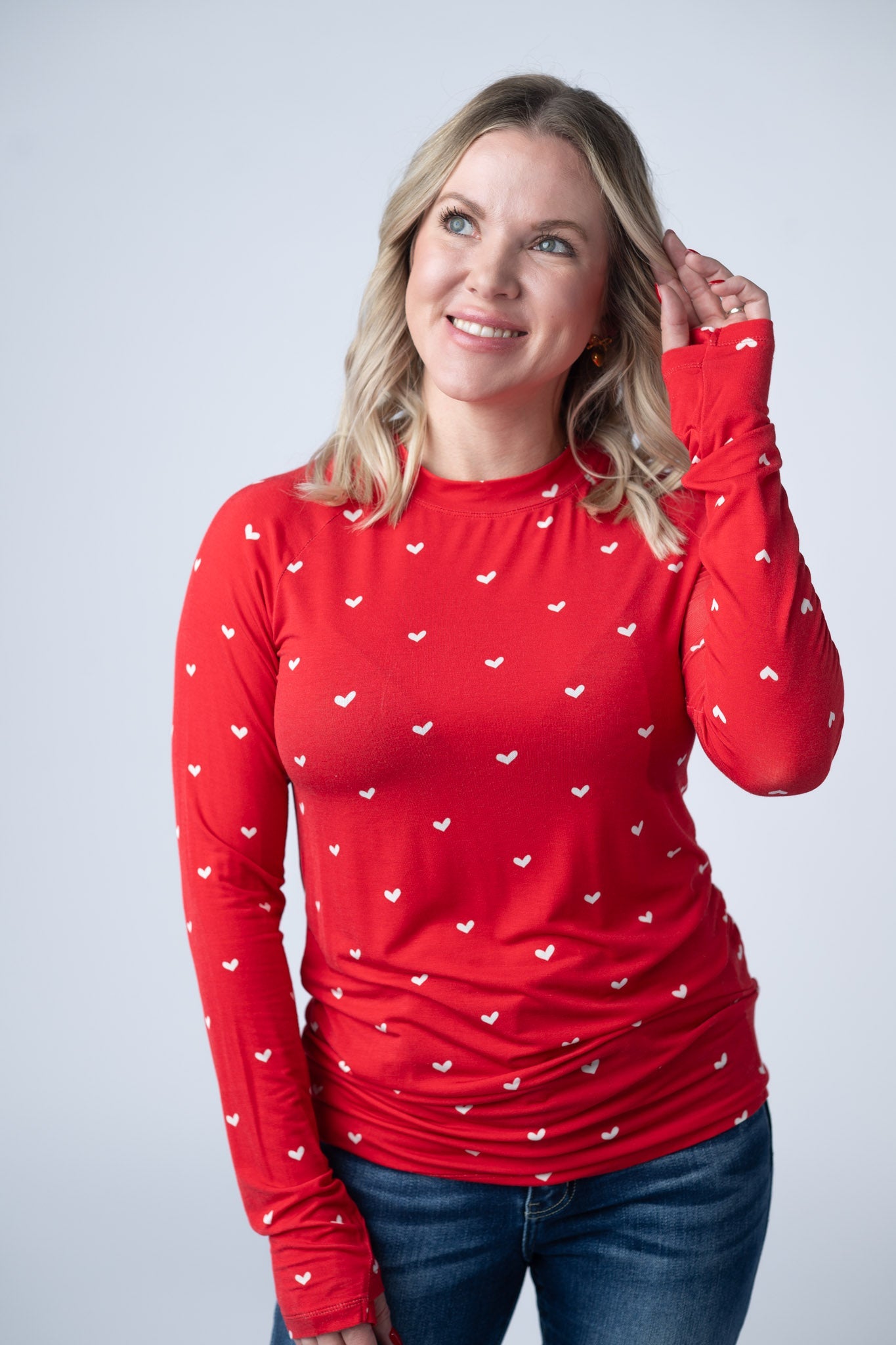 IN STOCK Blair Long Sleeve Top - Sweetheart Red