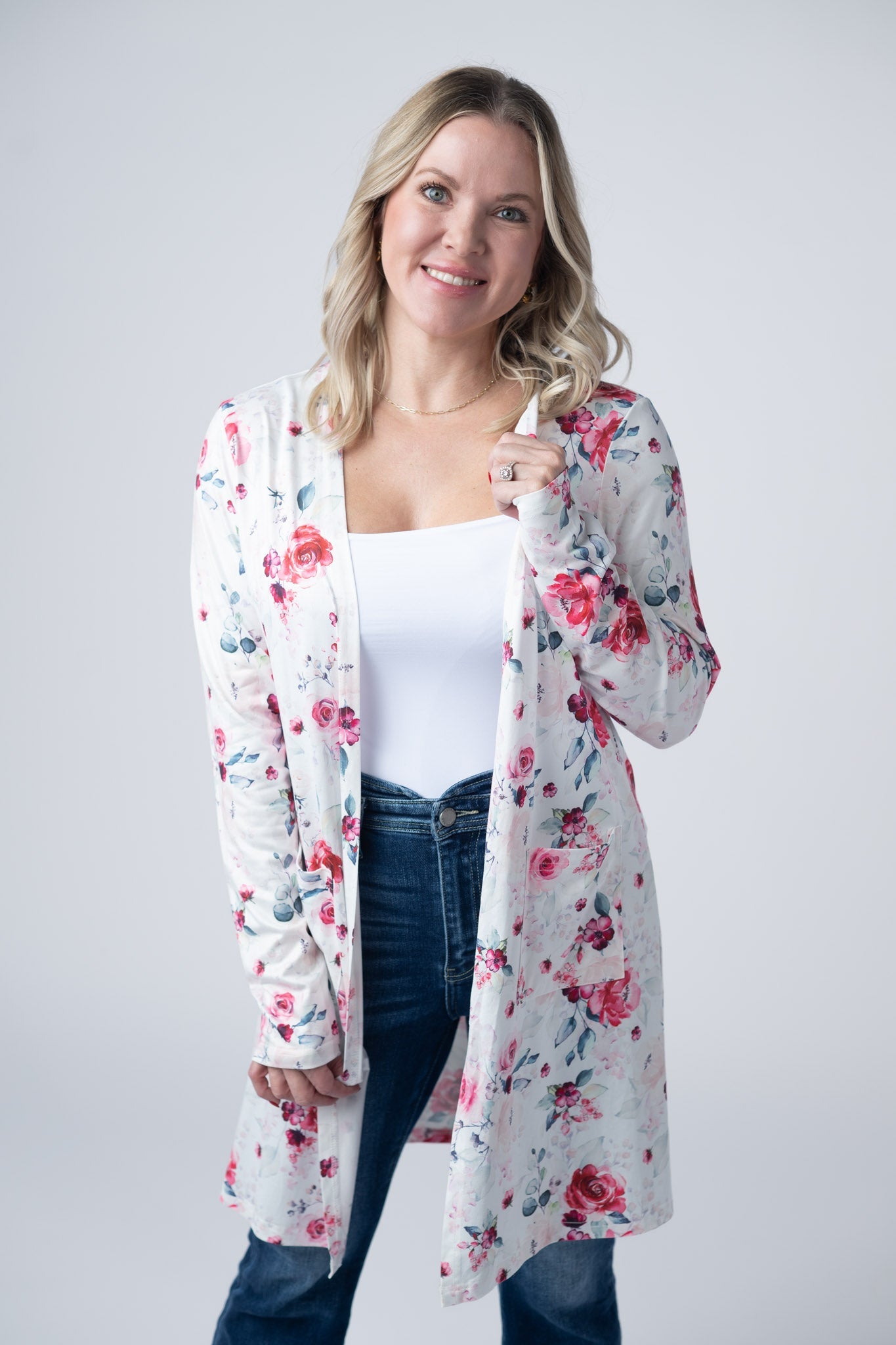 IN STOCK Classic Cardigan - Pink Bloom