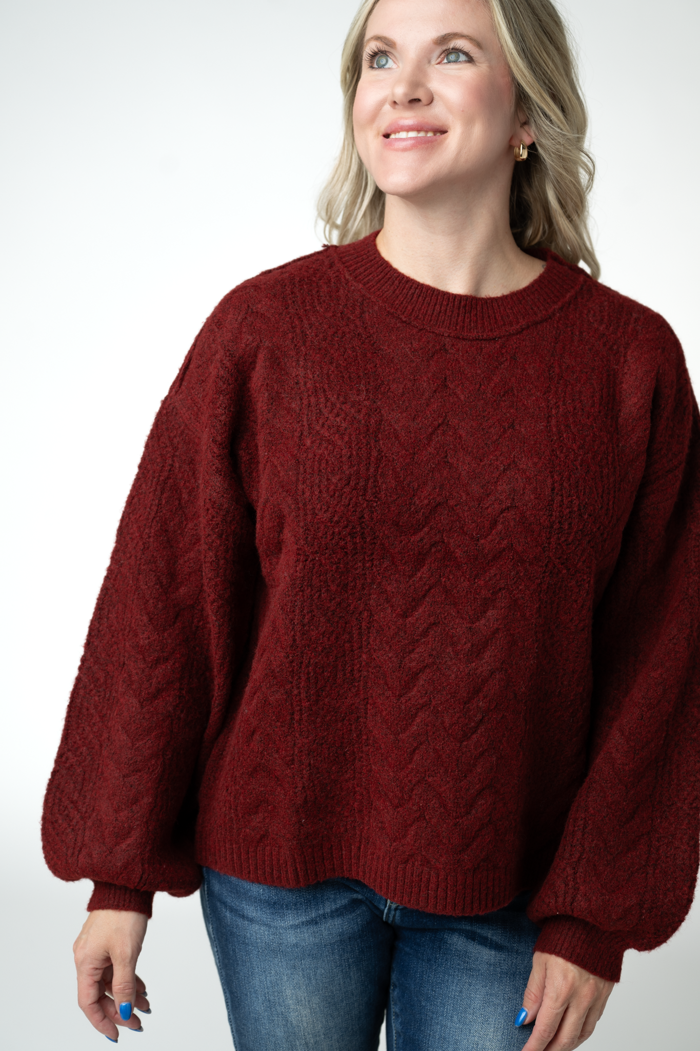 IN STOCK Dakota Sweater - Burgundy