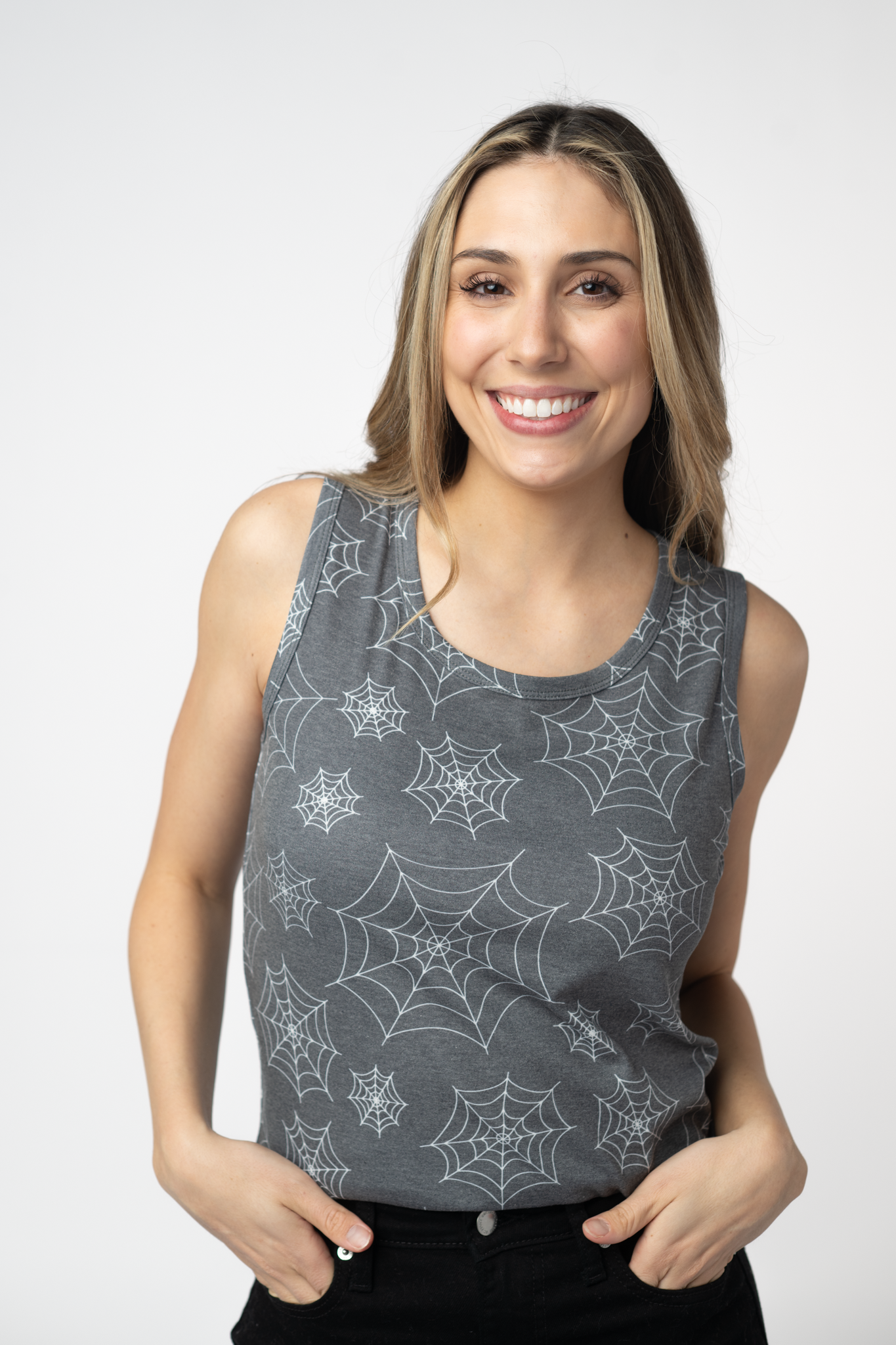IN STOCK Ava Tank - Faded Black Webs