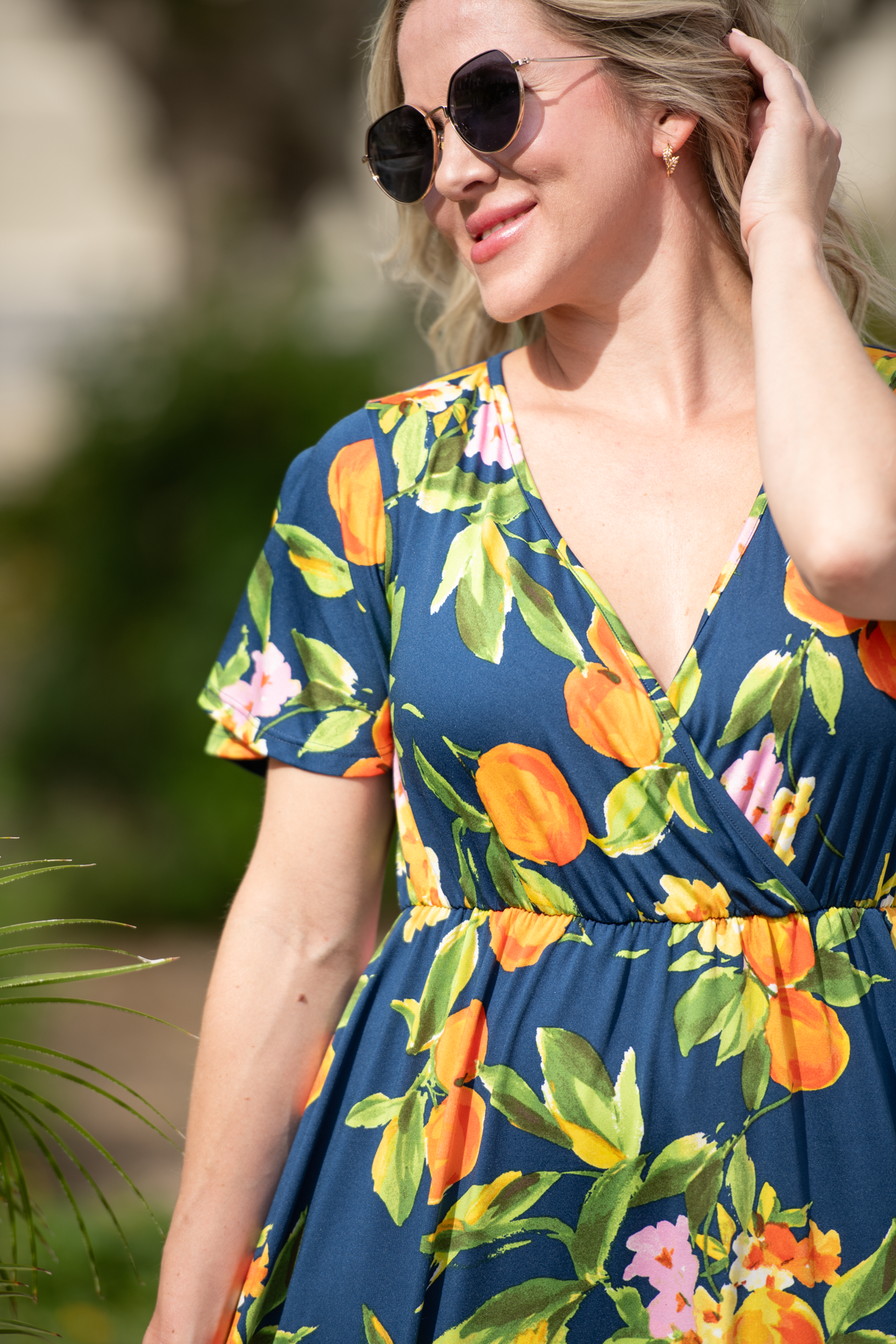 IN STOCK Harley High-Low Dress - Navy Citrus