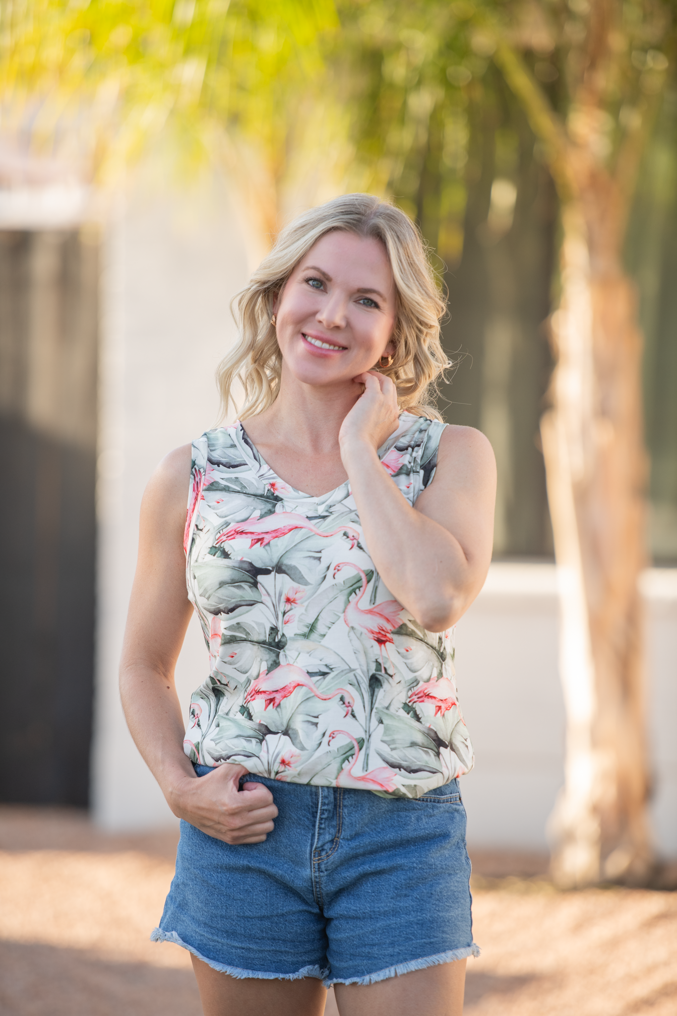 IN STOCK Noelle Tank - Flamingos