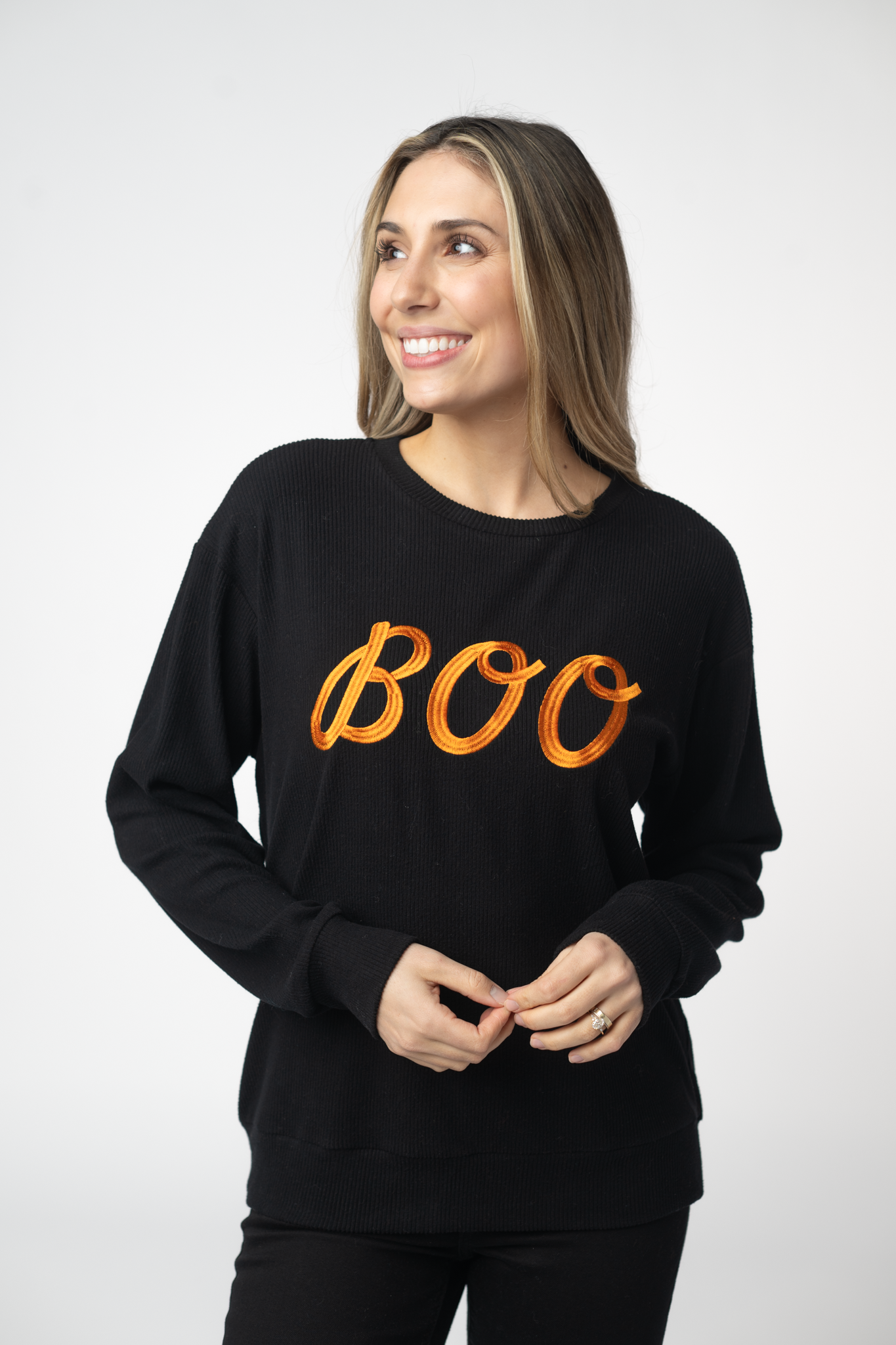IN STOCK Corrine Embroidered Pullover Top - BOO
