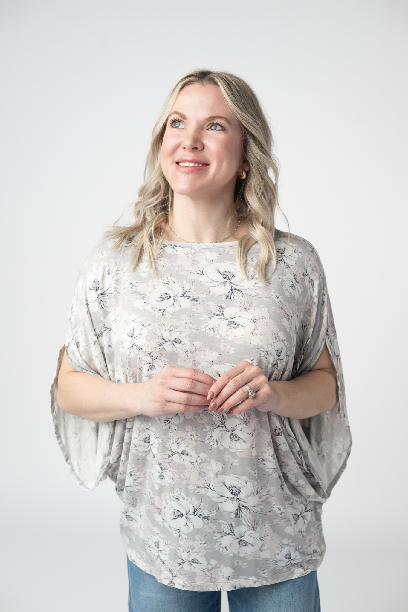 IN STOCK Darcy Dolman - Vintage Grey Floral