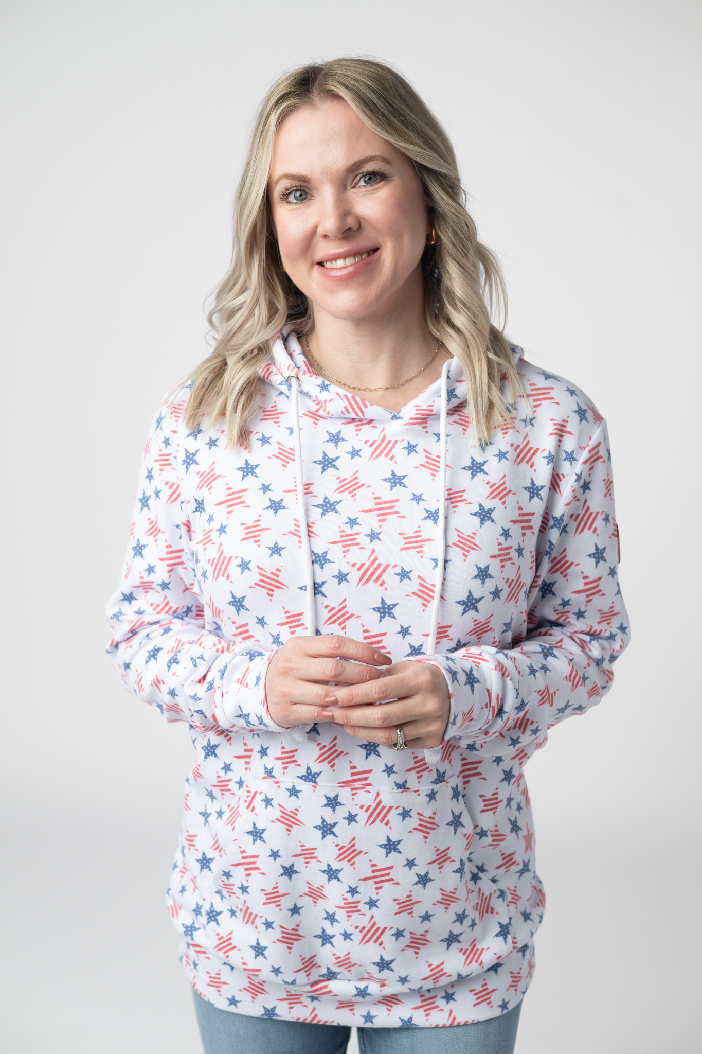 IN STOCK Hailey Pullover Hoodie - American Stars and Stripes