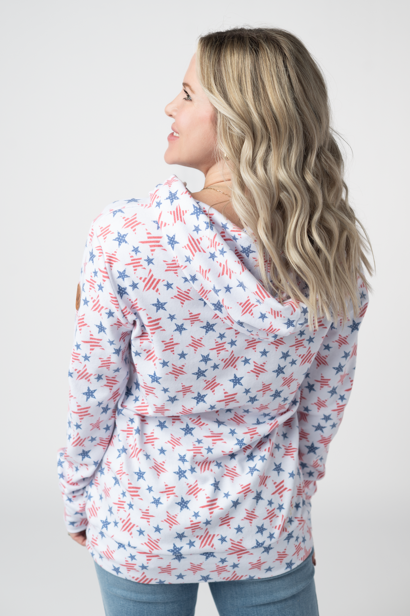 IN STOCK Hailey Pullover Hoodie - American Stars and Stripes