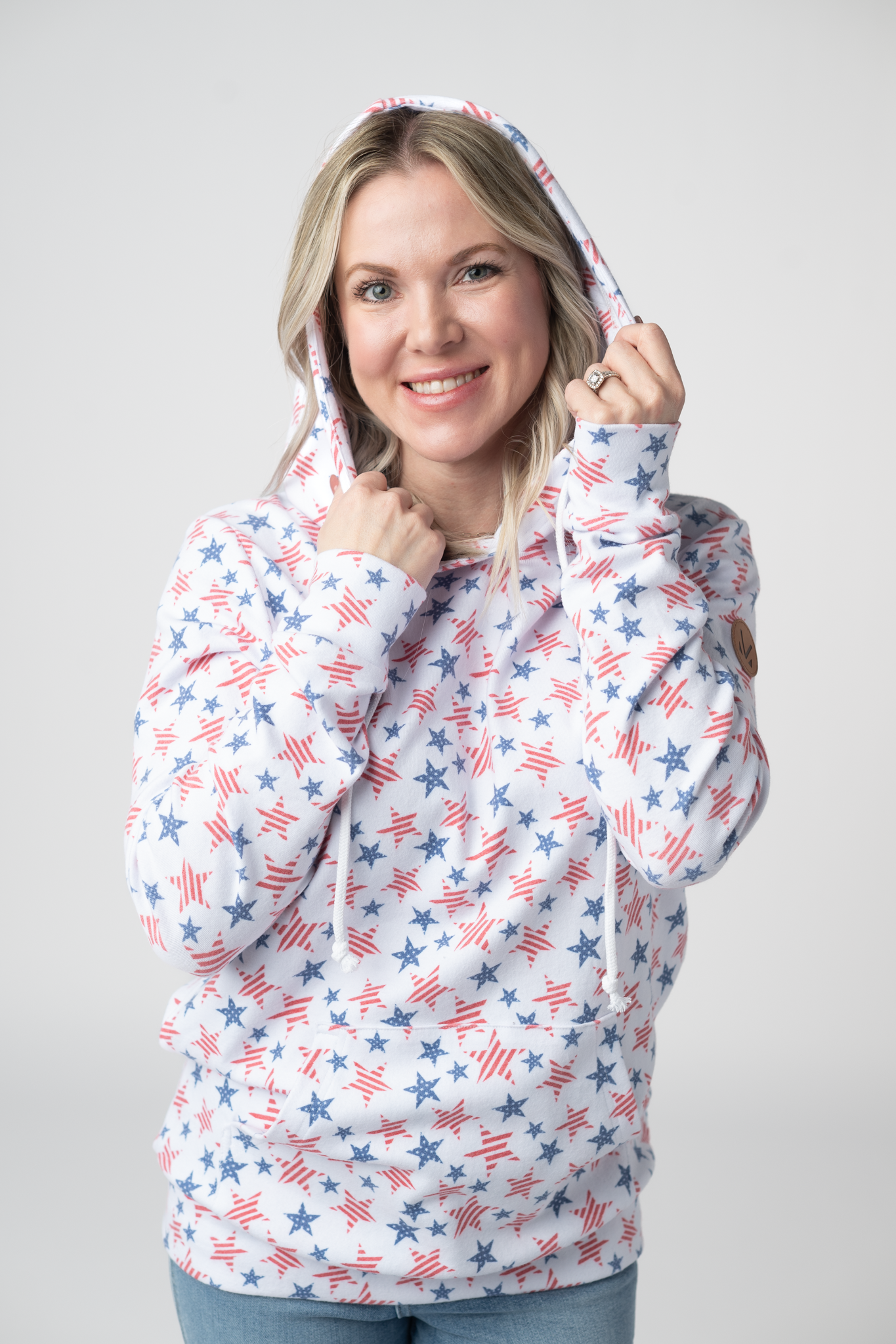 IN STOCK Hailey Pullover Hoodie - American Stars and Stripes